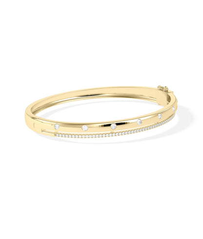 Diamond Station Bangle | Gold and Diamond Bangles