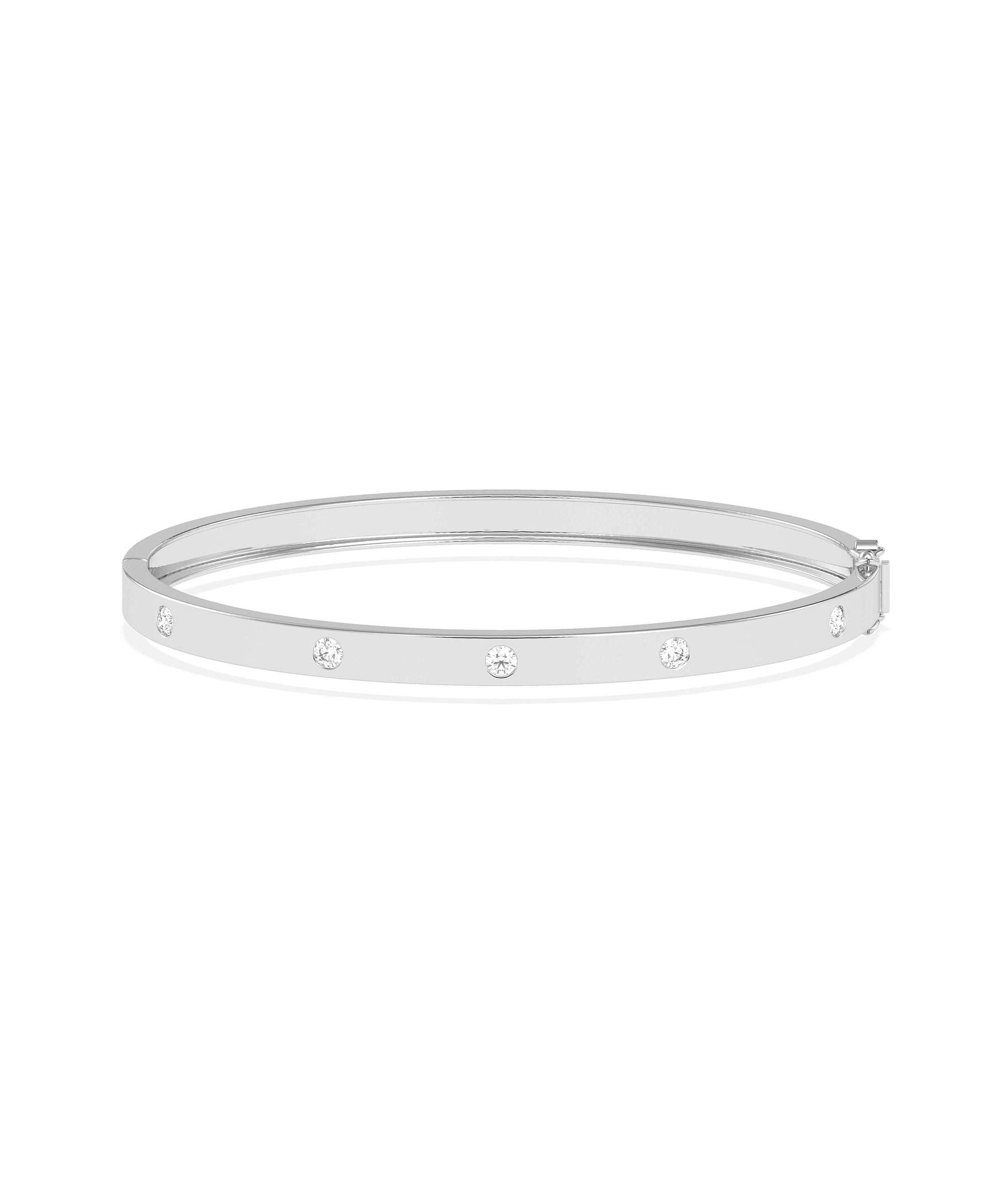 Diamond Station Bangle | Diamond Bangle Bracelet