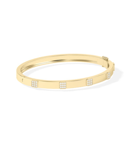 Diamond Pave Station Bangle | Diamond Bangle Design