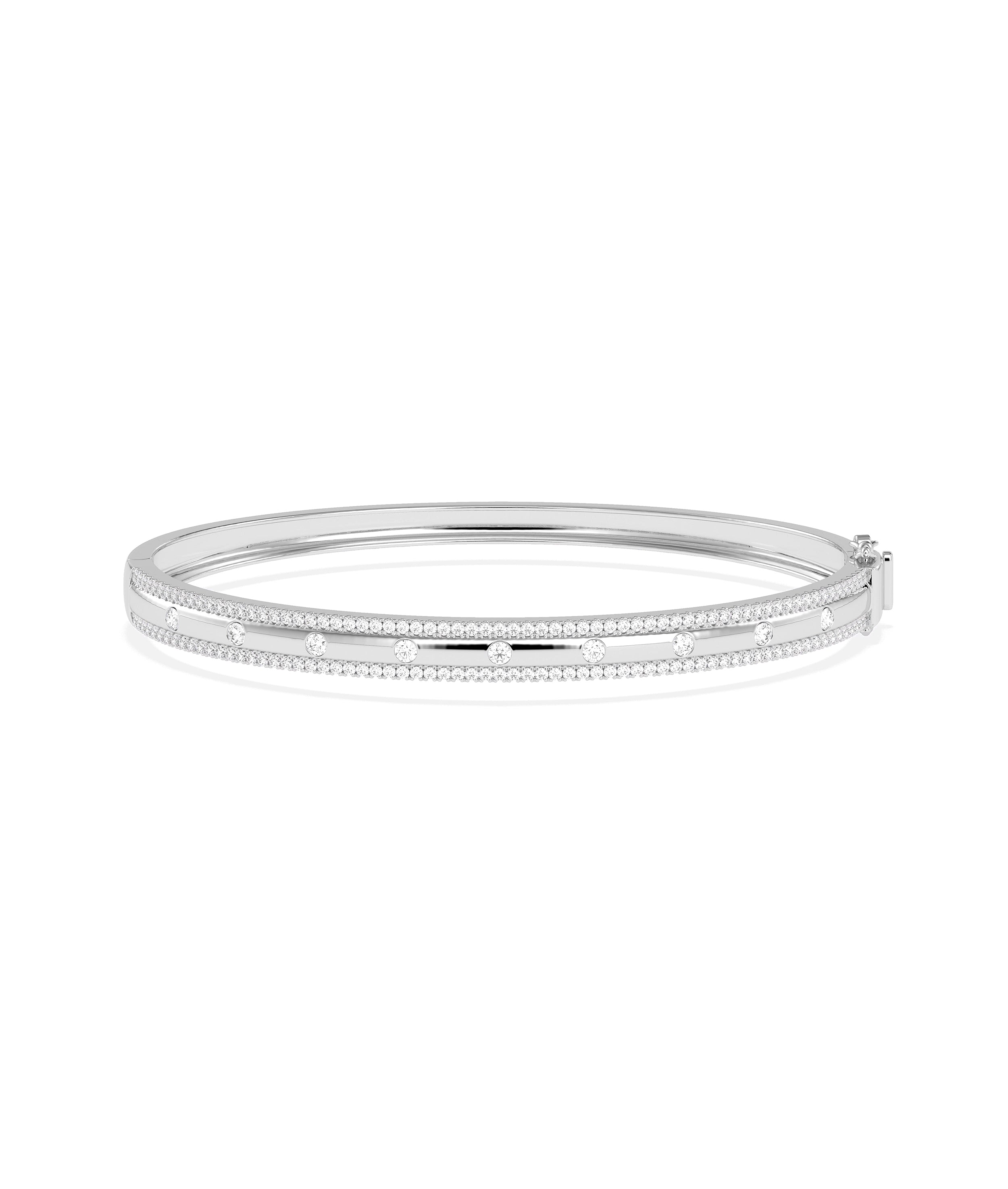 Diamond Station Bangle | Diamond Bangle Bracelet