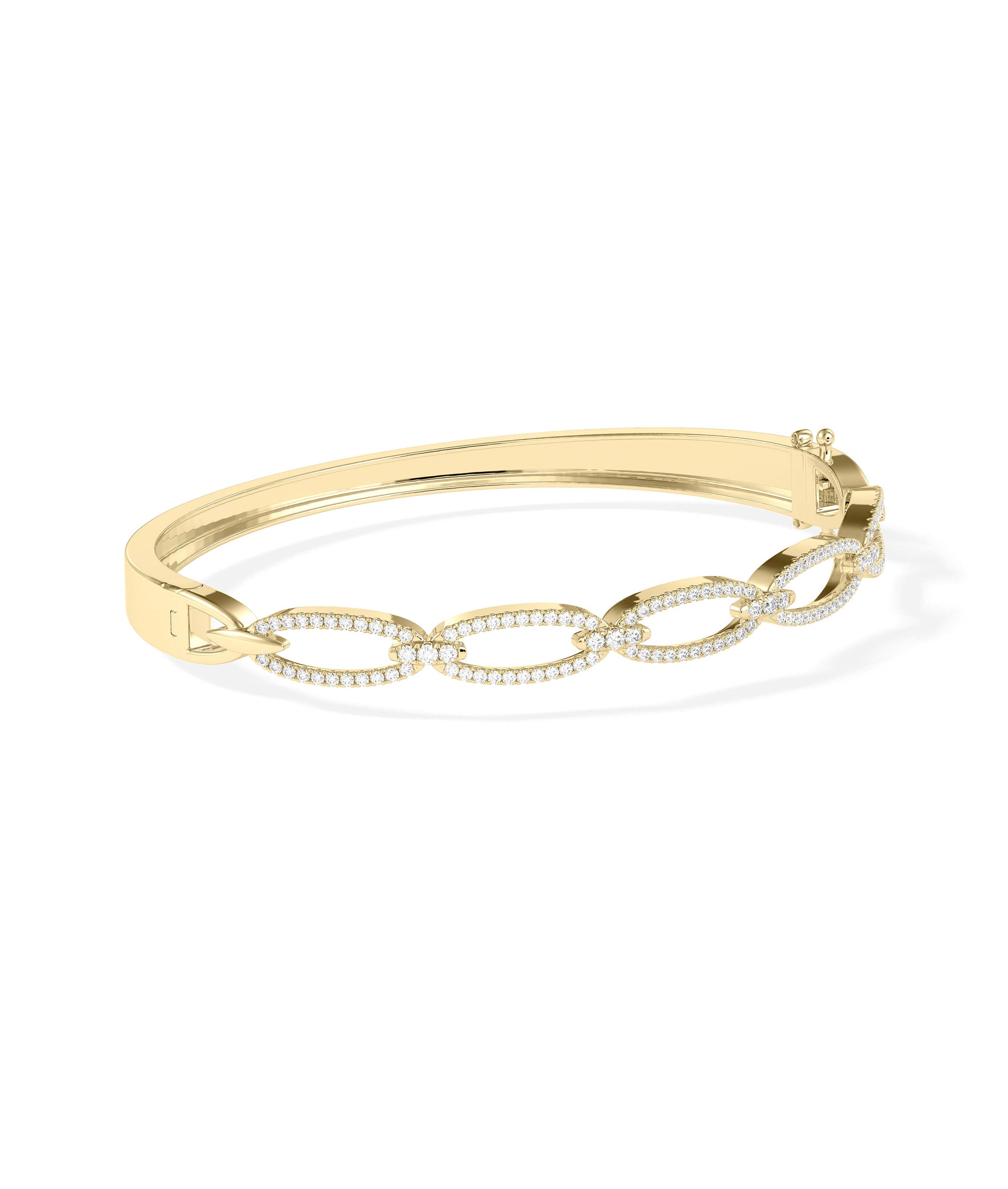 Diamond Link Bangle | Interlocking Link Style