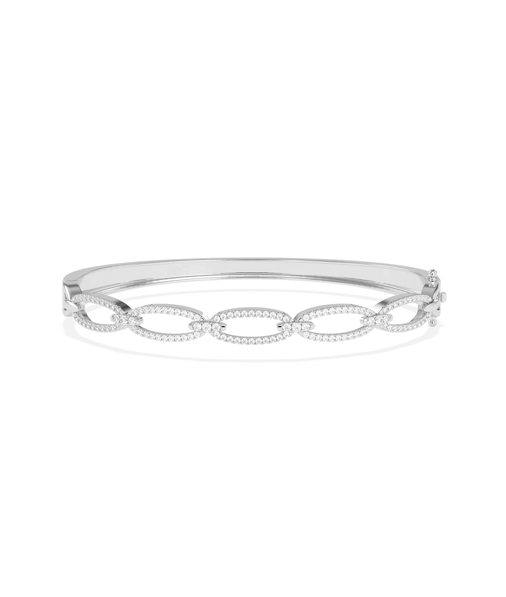 Diamond Link Bangle | Interlocking Link Style