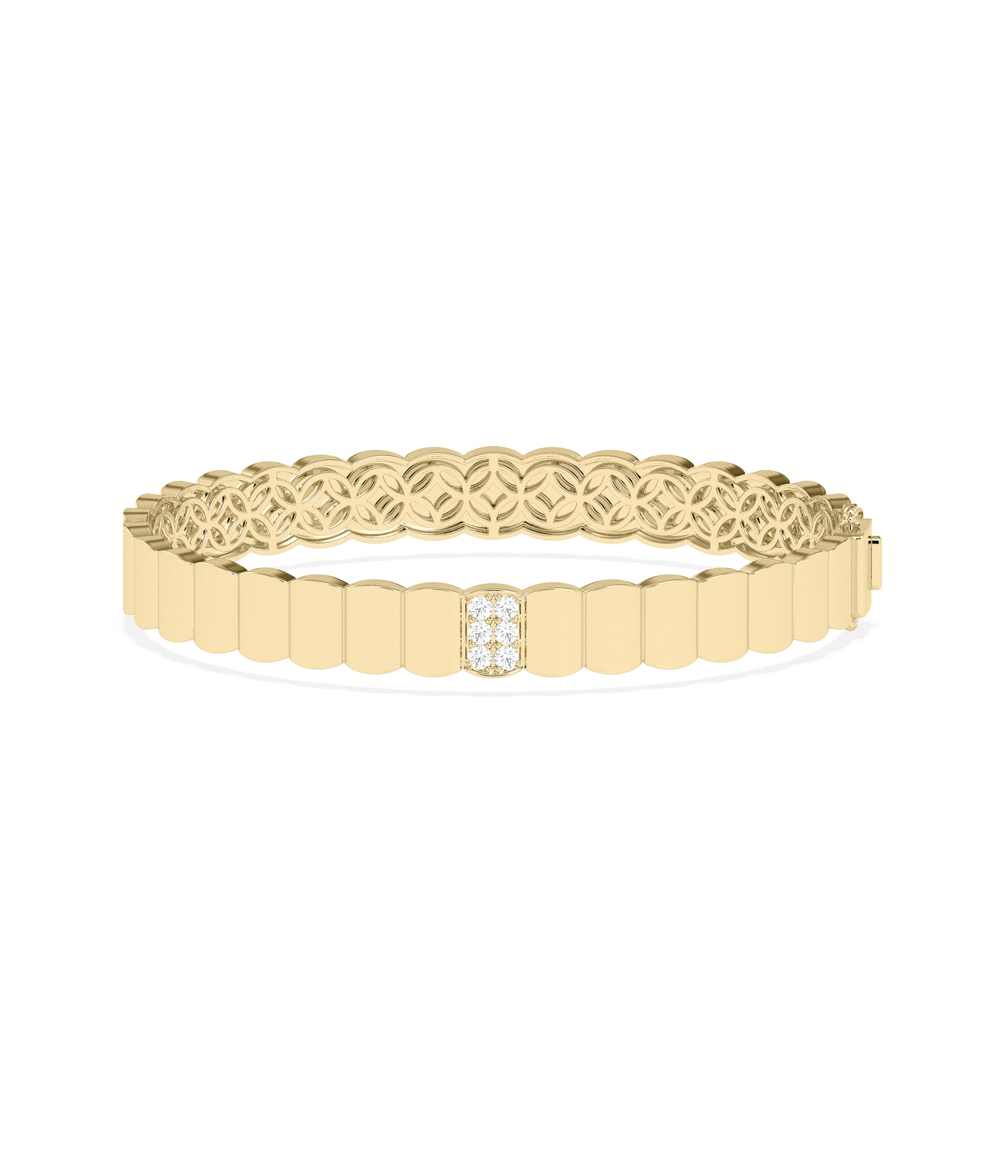 Diamond Pave Bangle | Gold And Diamond Bangles 