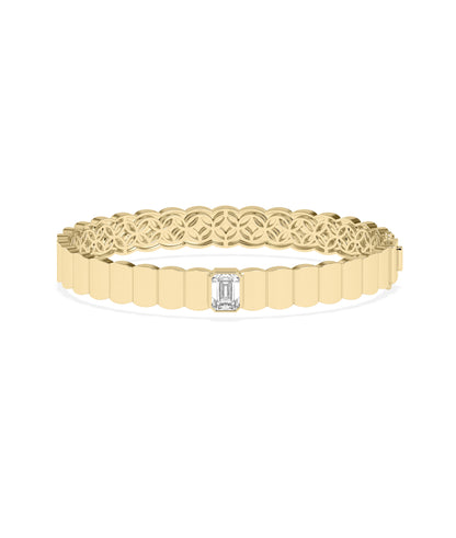 Elegant Solitaire Diamond Gold Bangle | Gold and Diamond Bangles