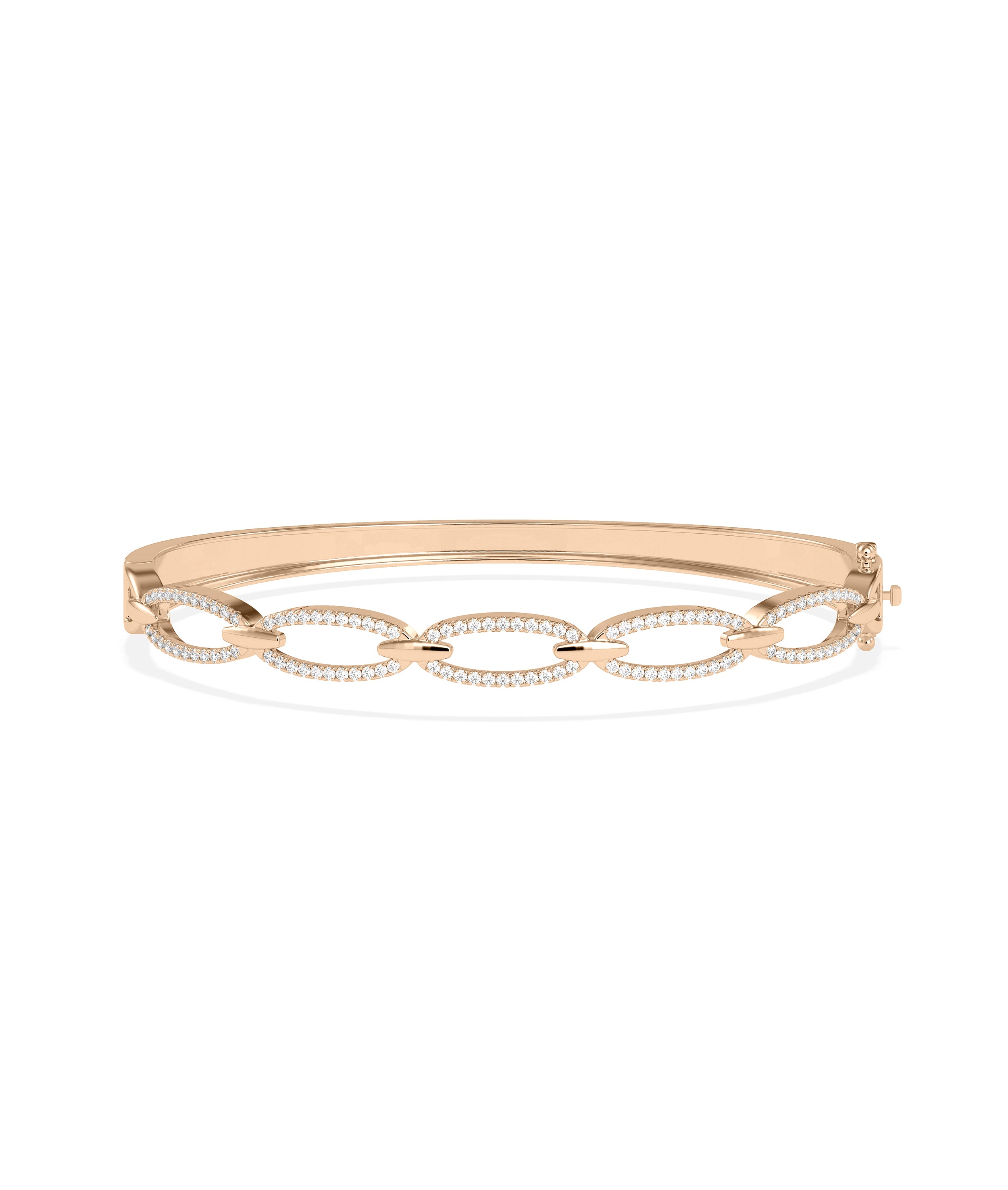 Diamond Link Bangle | Gold & Diamond Jewelry