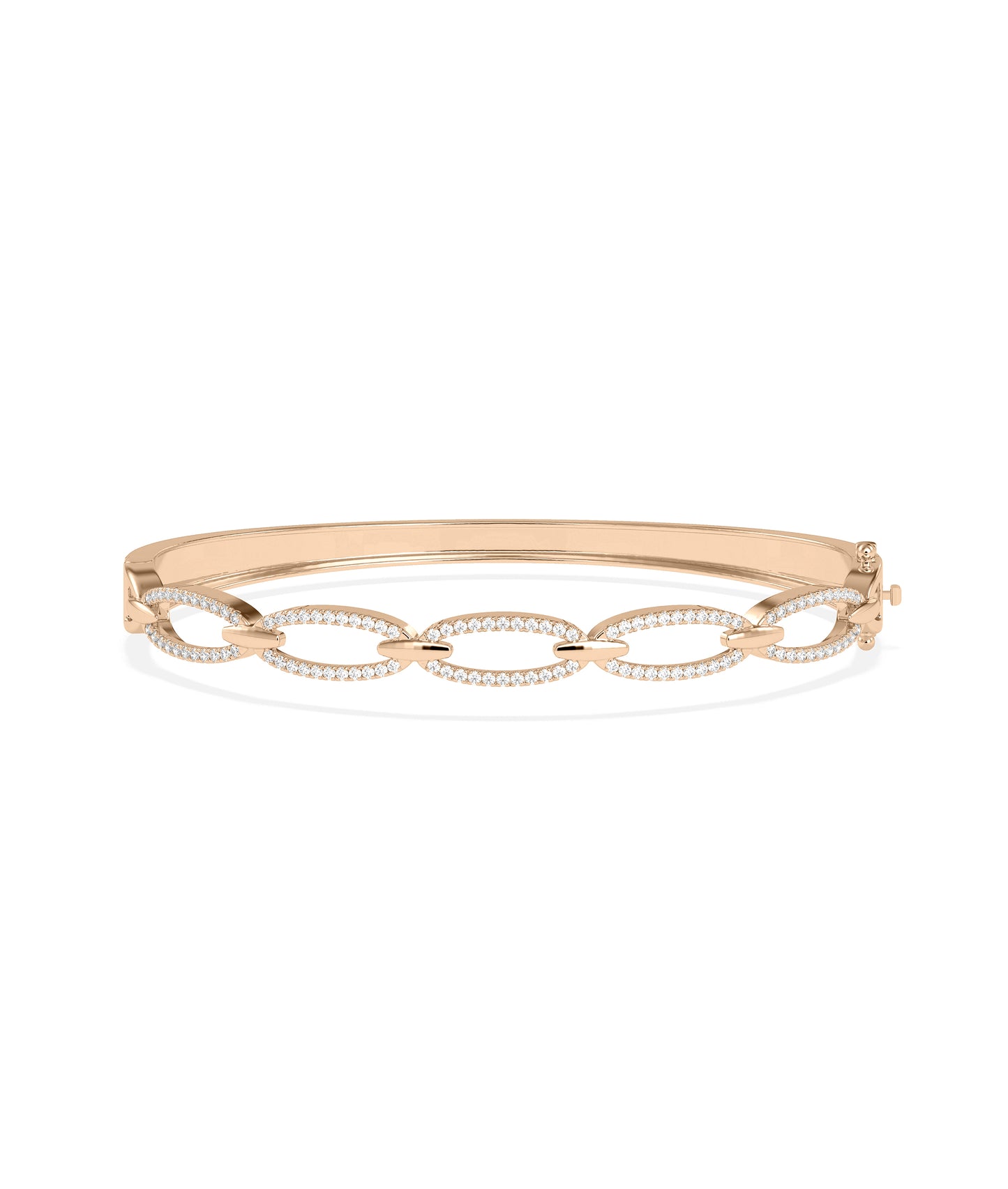 Diamond Link Bangle | Gold & Diamond Jewelry