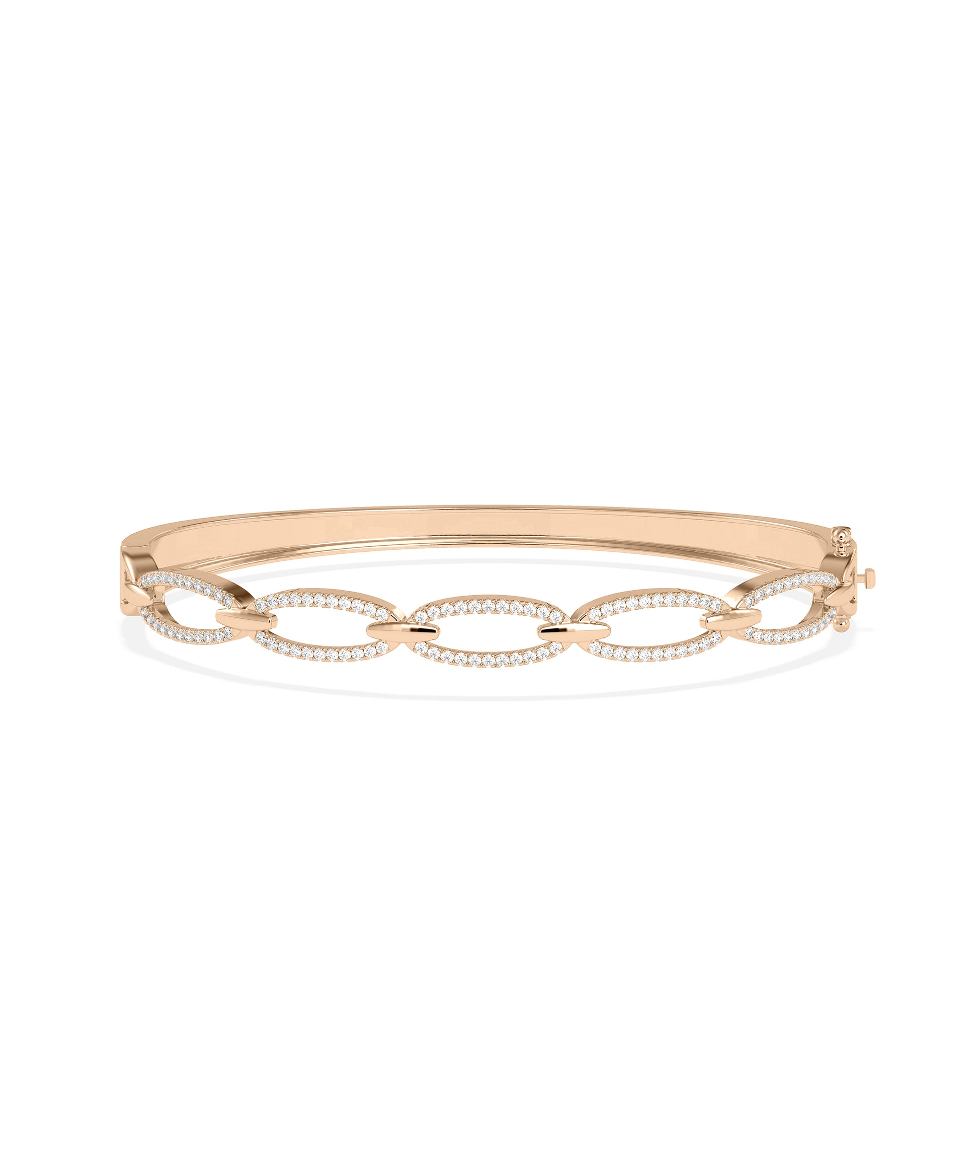 Diamond Link Bangle | Gold & Diamond Jewelry