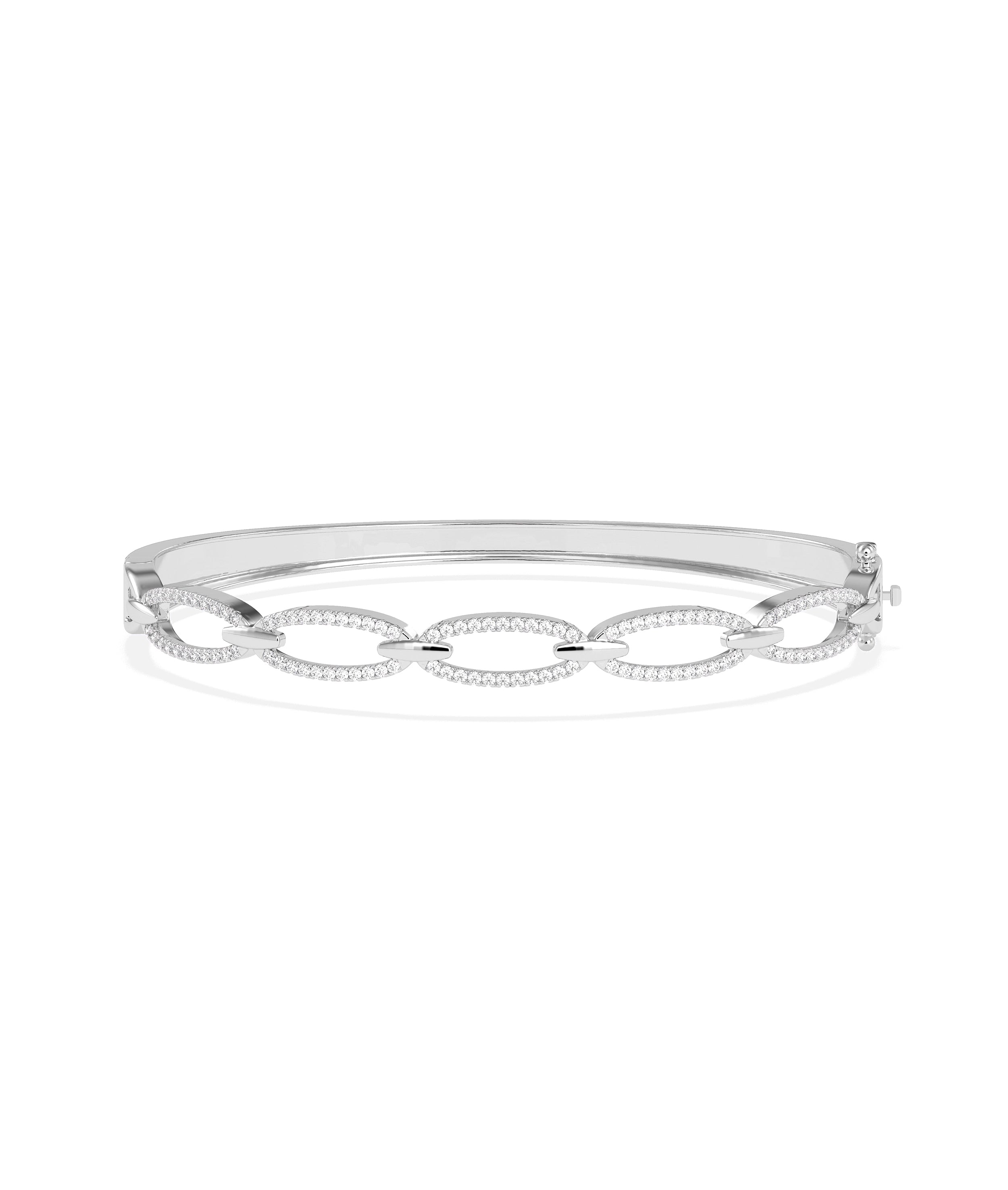 Diamond Link Bangle | Gold & Diamond Jewelry