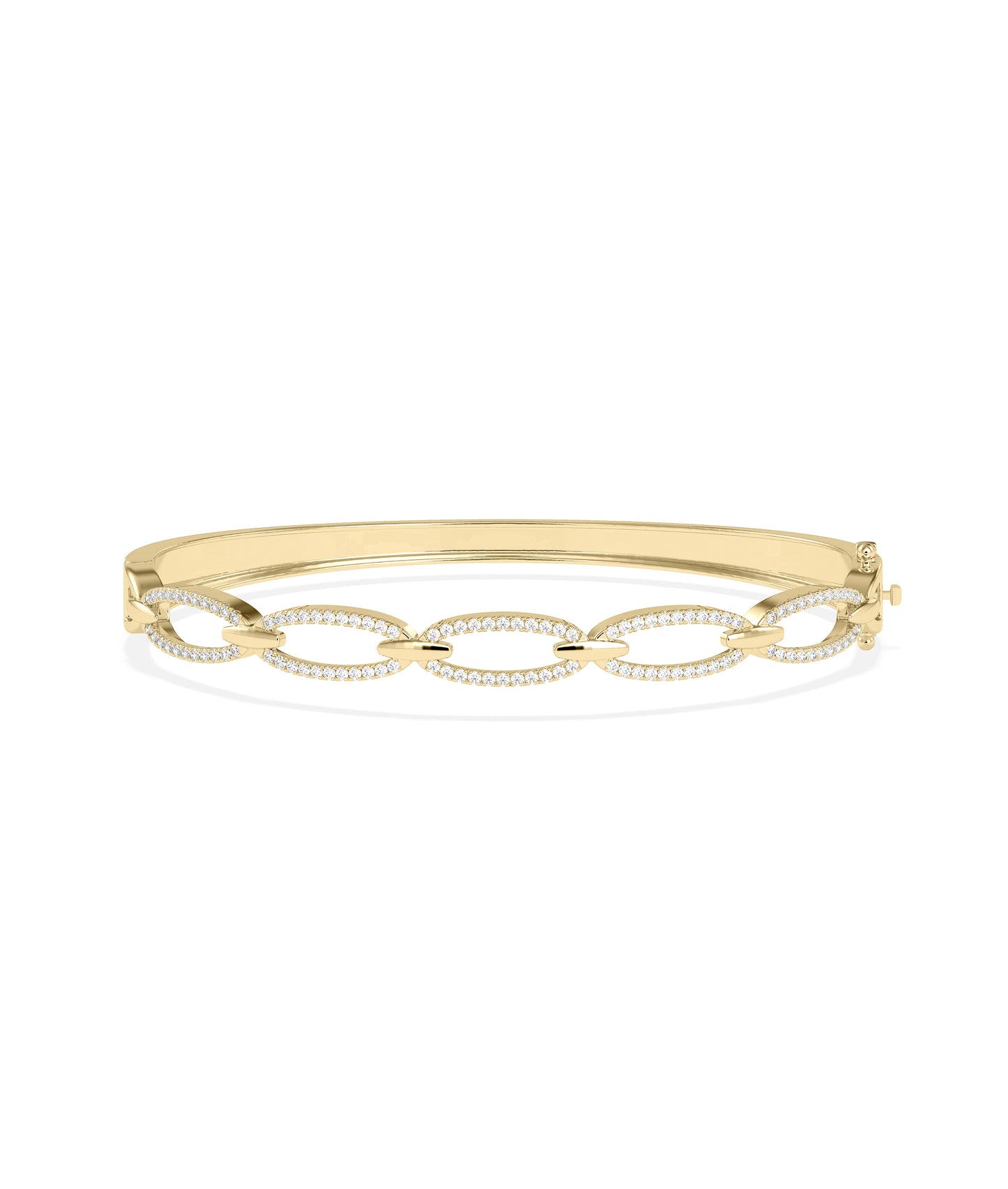 Diamond Link Bangle | Gold & Diamond Jewelry