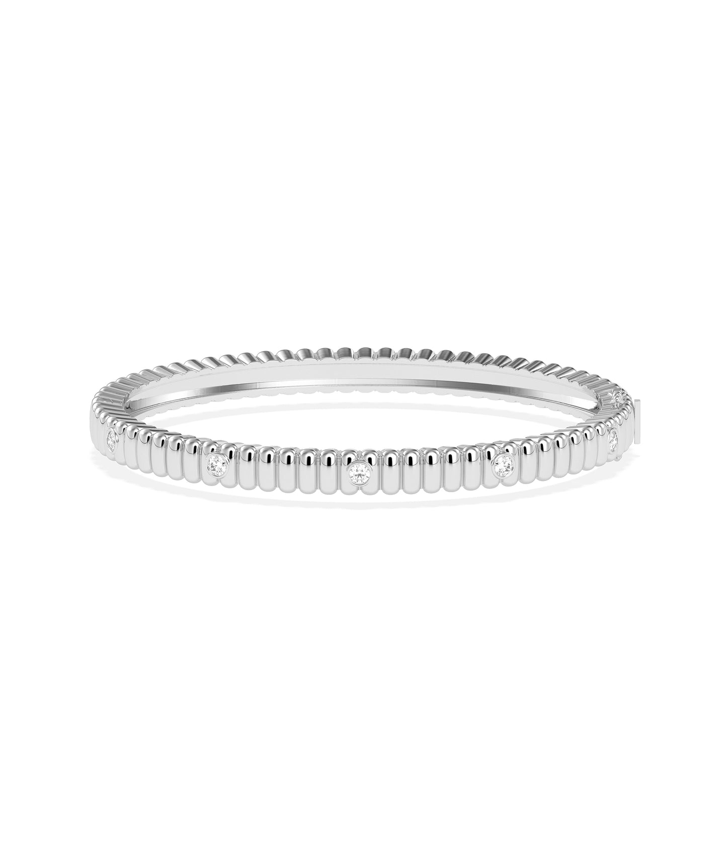 Diamond Station Groove Bangle