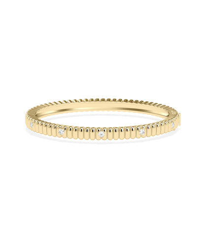 Diamond Station Groove Bangle | Diamond Bangle Design