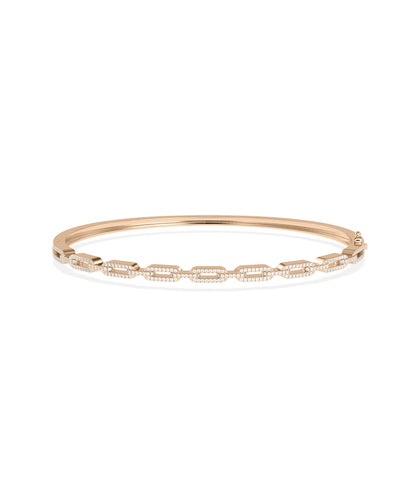 Diamond Pave Link Bangle | Diamond Bangles For Everyday 