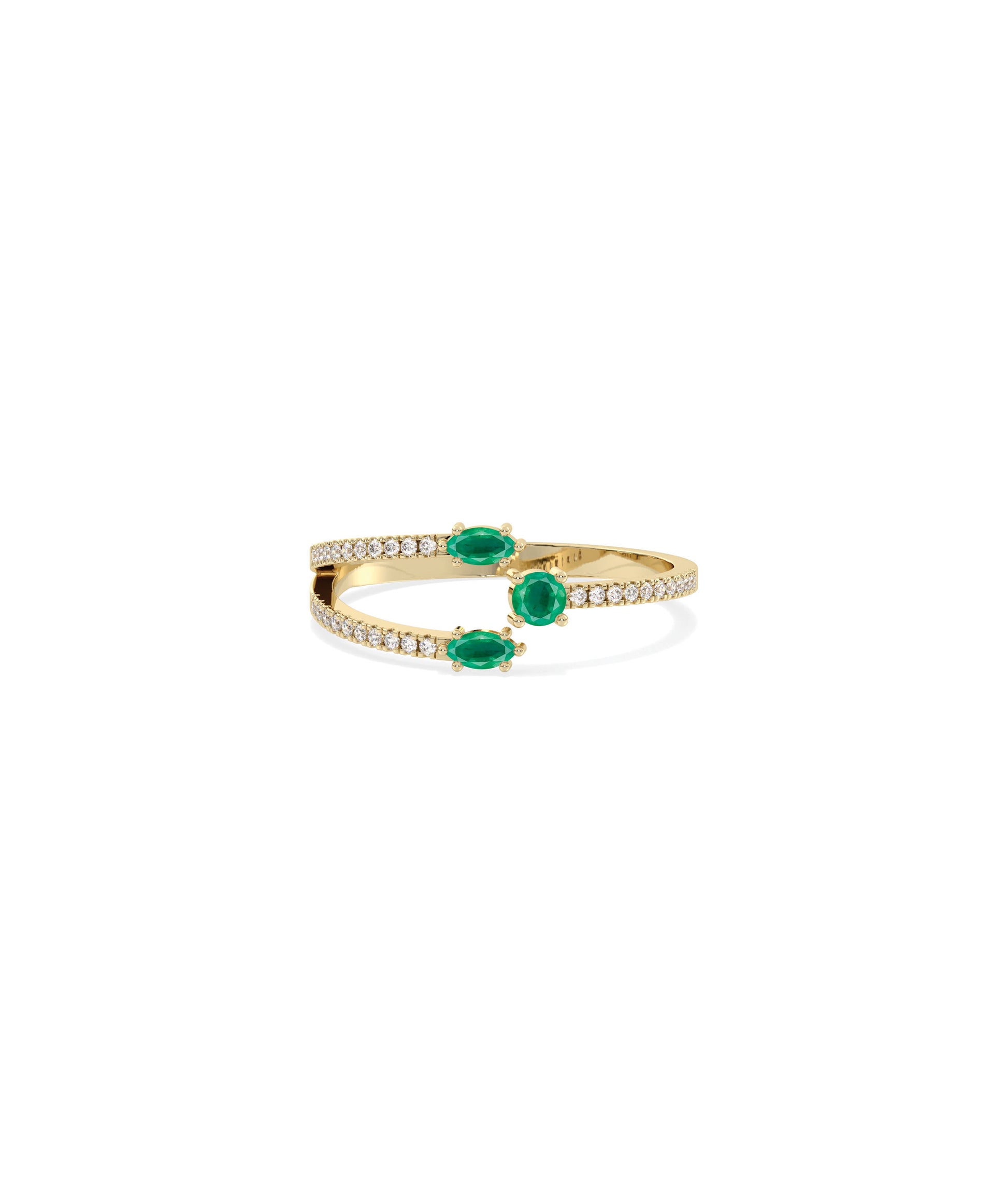 3 Stone Birthstone and Diamond Ring | Everyday Jewelry