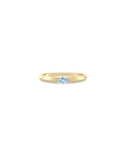 Birthstone Solitaire Band Ring