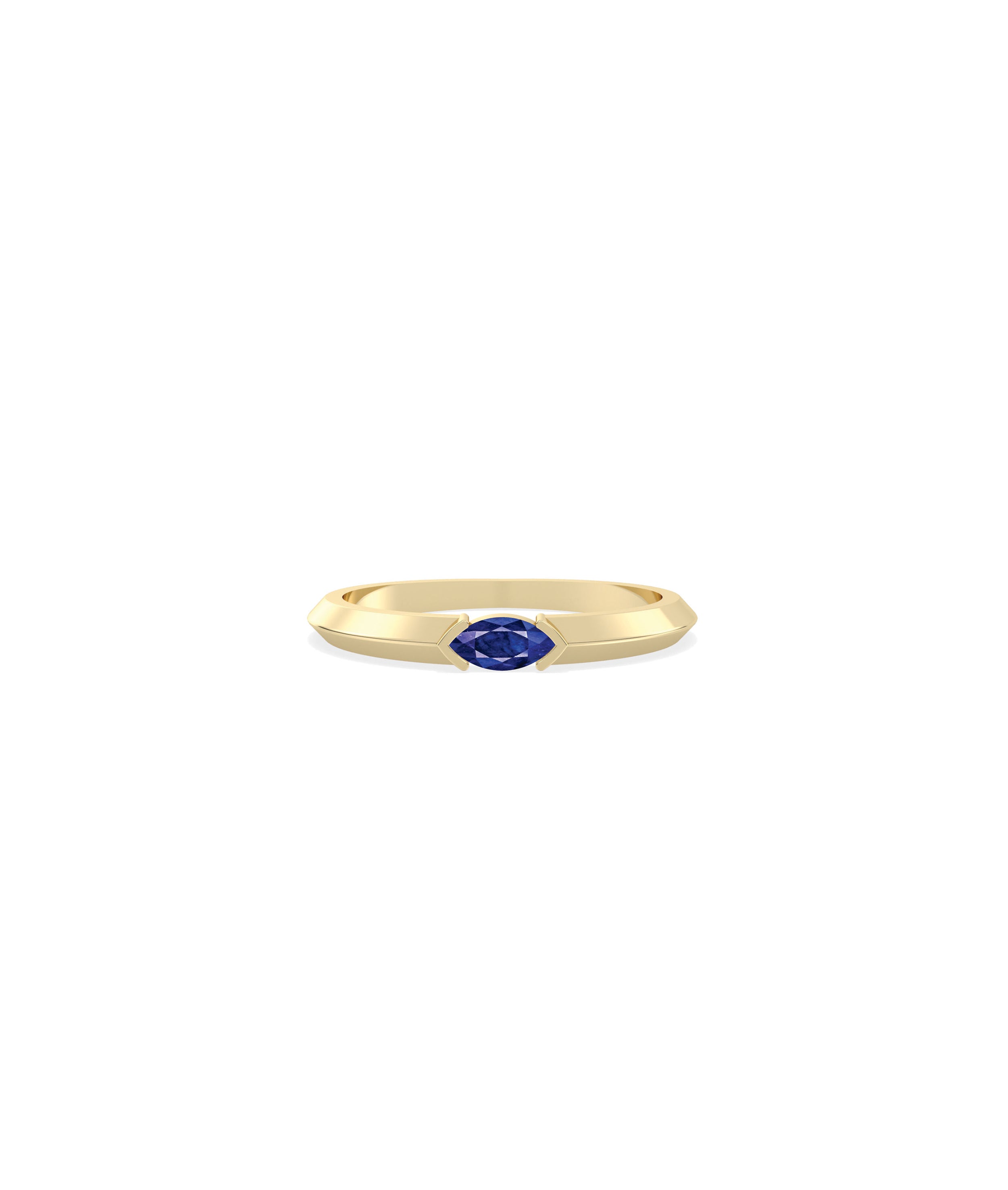 Birthstone Solitaire Band Ring