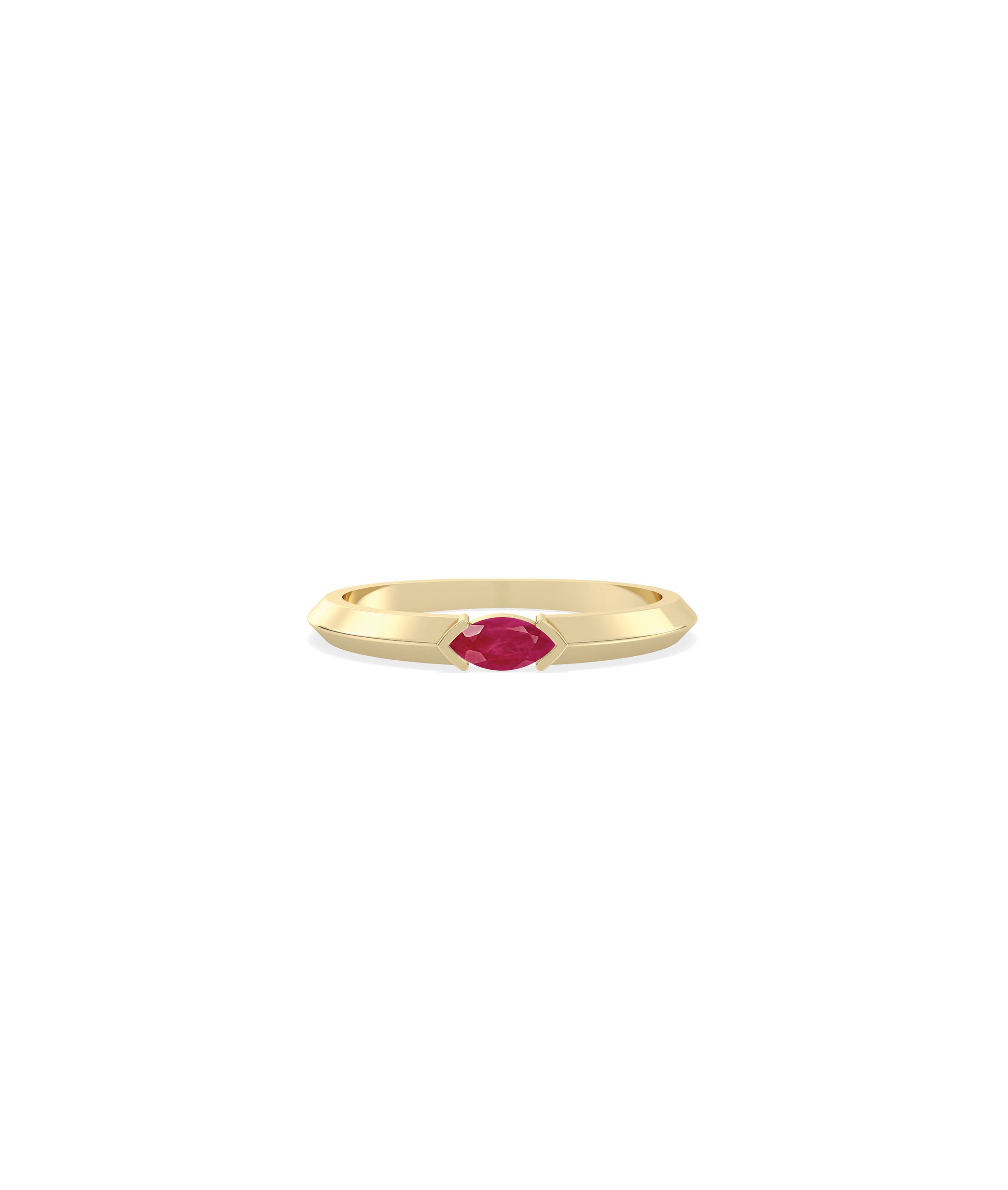 Birthstone Solitaire Band Ring