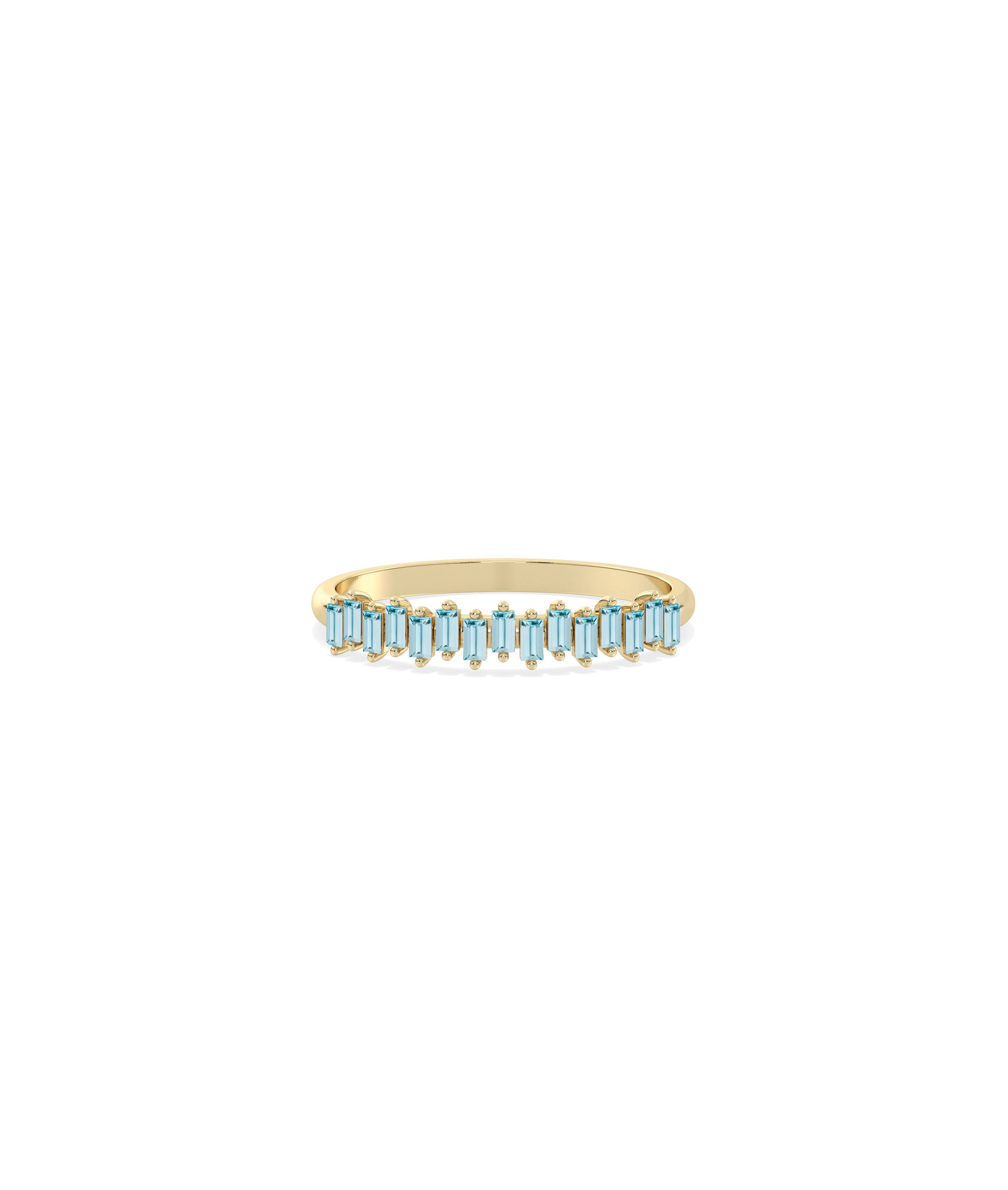 Birthstone Baguette Band Ring - Perfect Everyday Jewelry