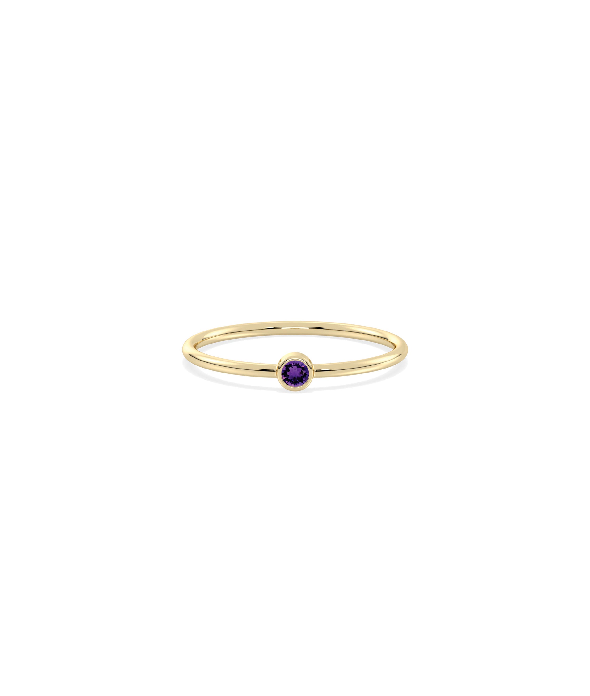 Birthstone Solitaire Band Ring | Shop Diamond Band Rings Online