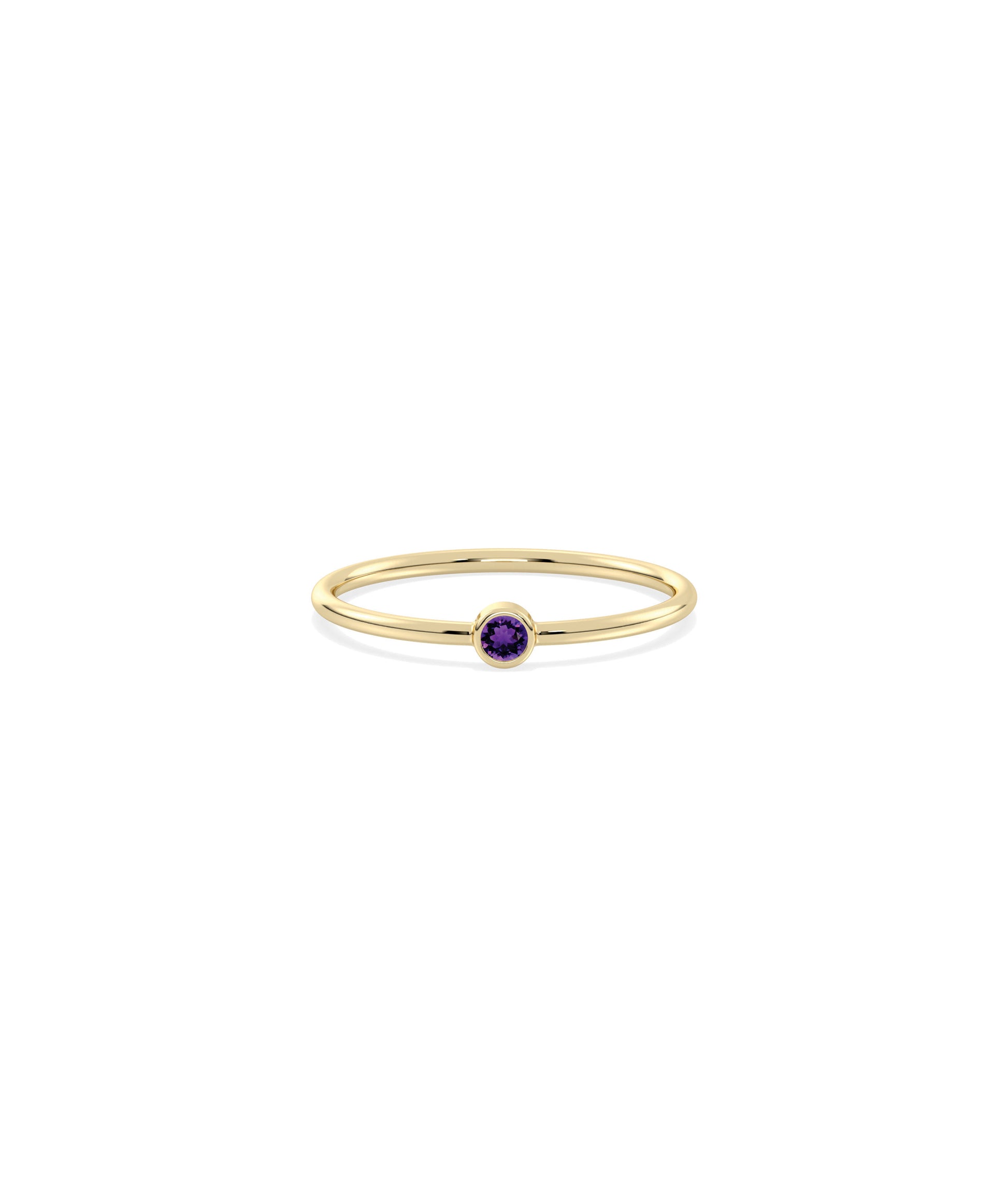 Birthstone Solitaire Band Ring | Shop Diamond Band Rings Online