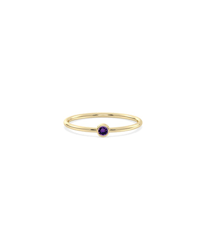 Birthstone Solitaire Band Ring | Shop Diamond Band Rings Online