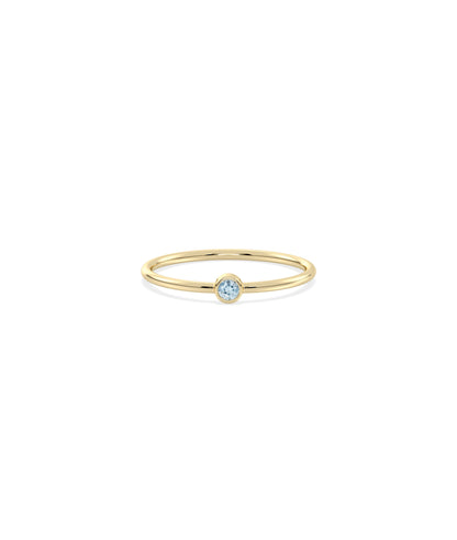 Birthstone Solitaire Band Ring | Shop Diamond Band Rings Online