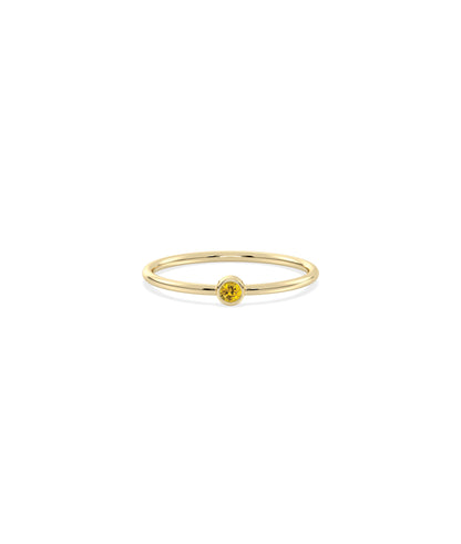 Birthstone Solitaire Band Ring | Shop Diamond Band Rings Online