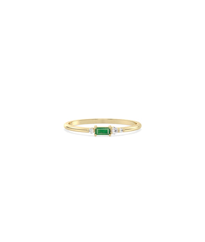 Birthstone Baguette Band Ring - Perfect Everyday Jewelry