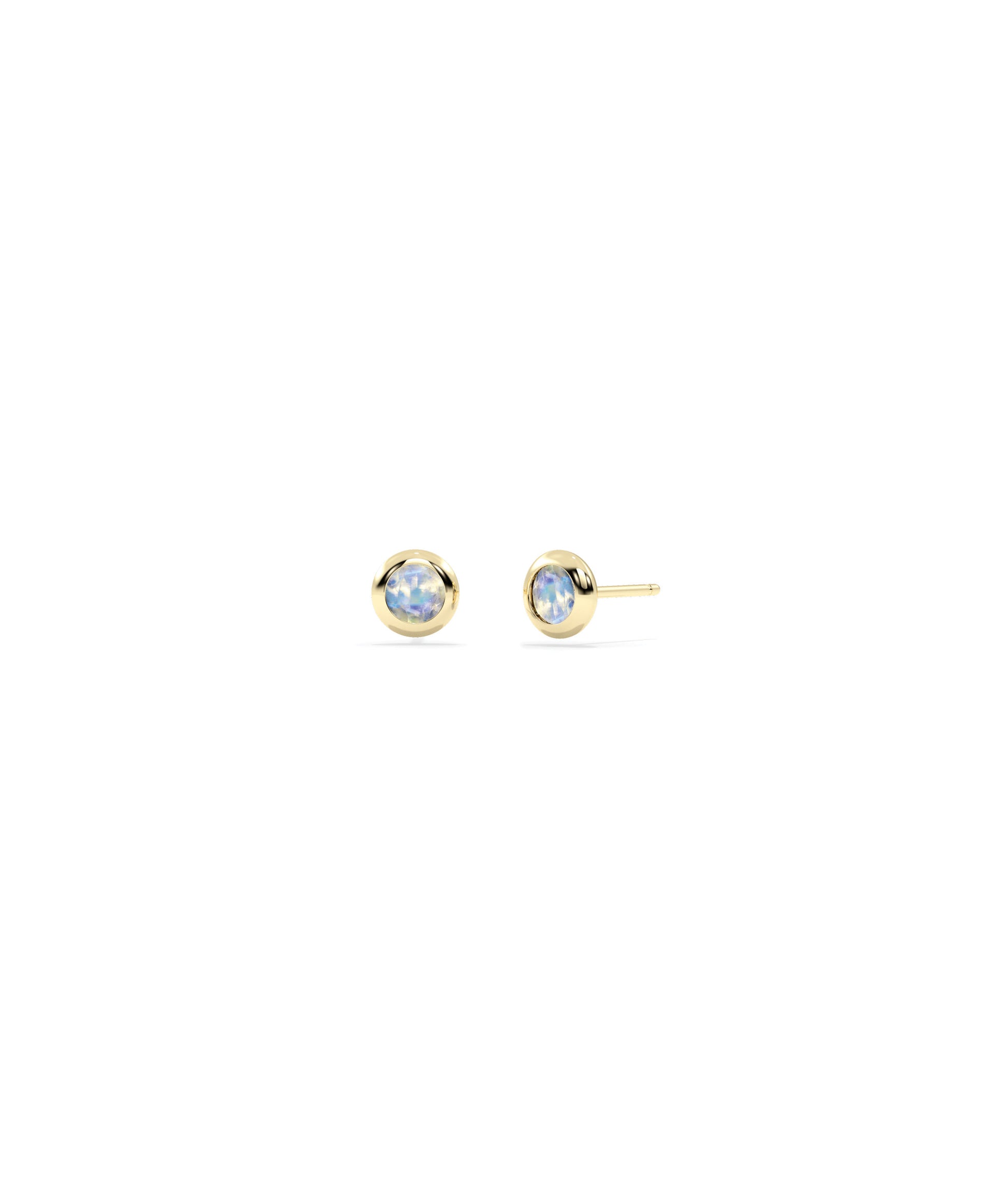 Birthstone Solitaire Bezel Set Stud Earring - Diamond Earrings for Everyday Jewelry