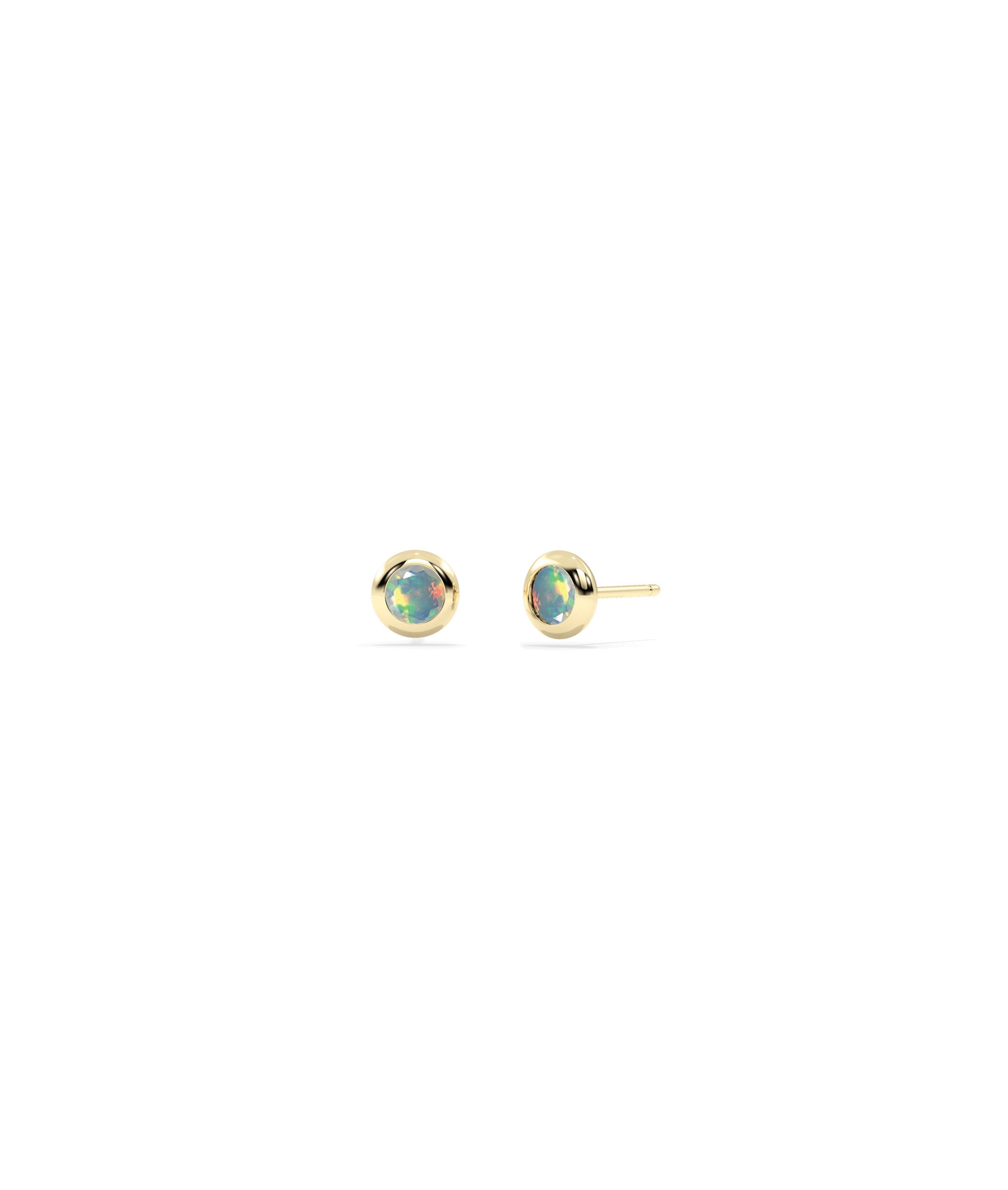 Birthstone Solitaire Bezel Set Stud Earring - Diamond Earrings for Everyday Jewelry