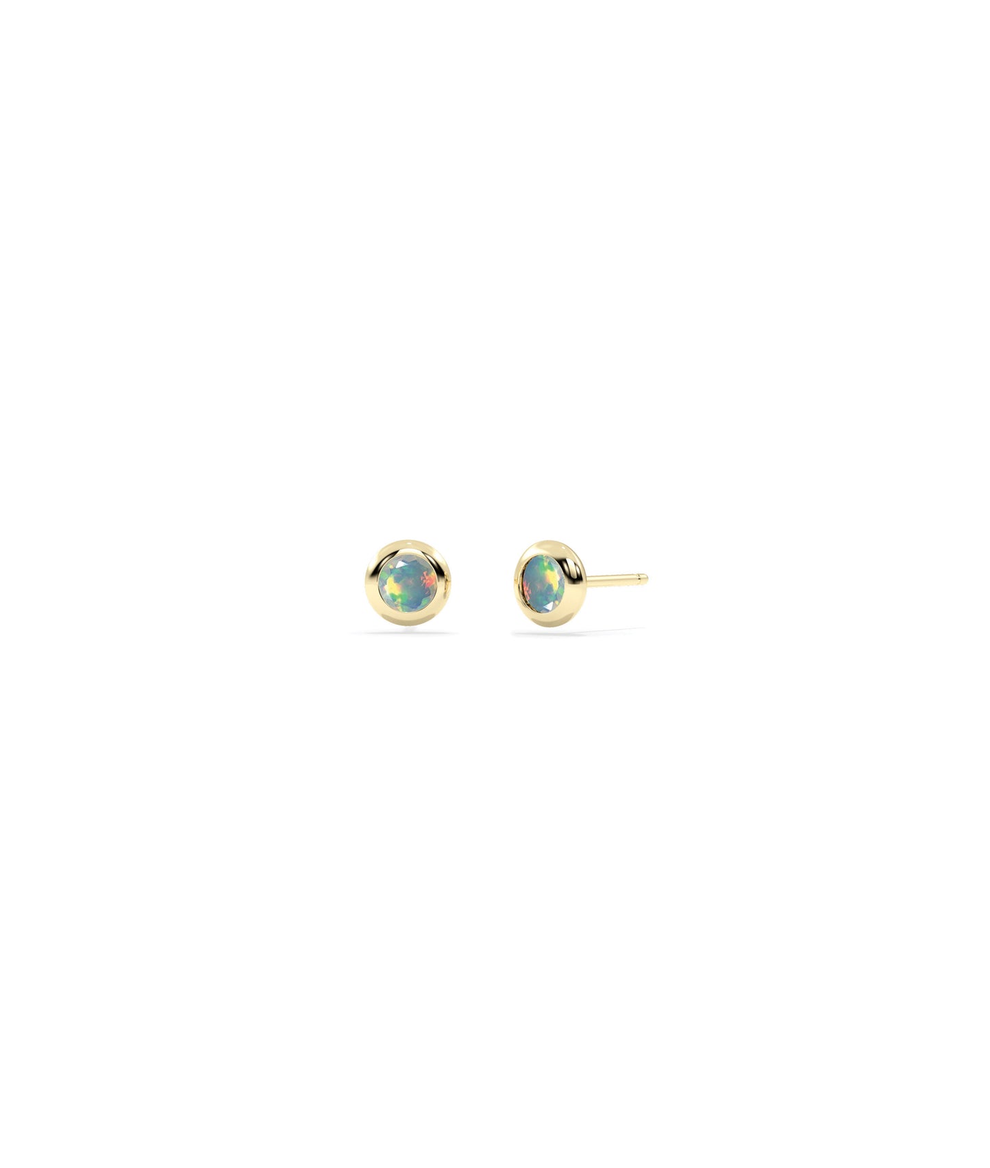 Birthstone Solitaire Bezel Set Stud Earring - Diamond Earrings for Everyday Jewelry