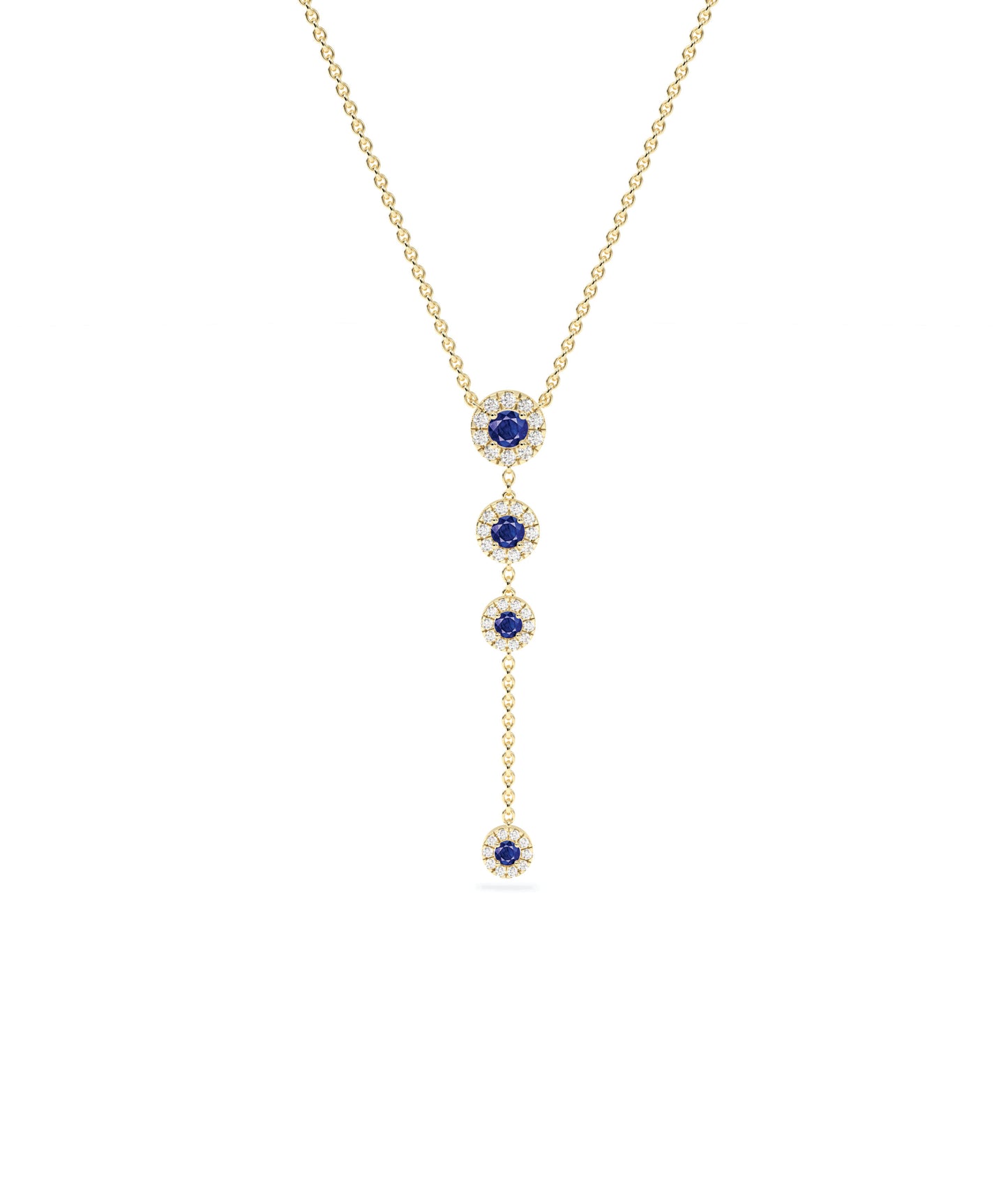 Birthstone and Diamond Dangle Necklace | Diamond Necklace 