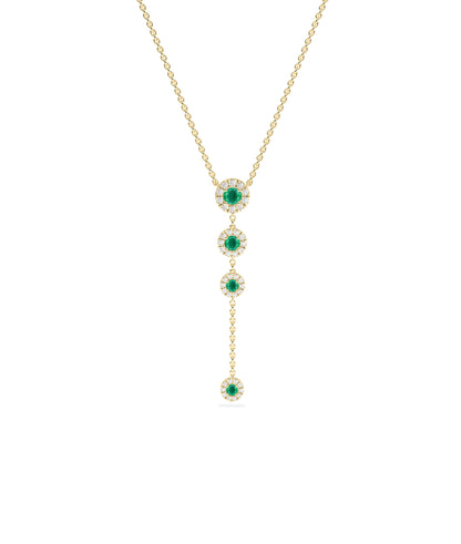 Birthstone and Diamond Dangle Necklace | Diamond Necklace 