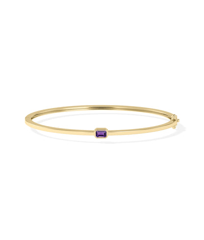 Birthstone Bezel Set Bangle | Diamond Bangles 