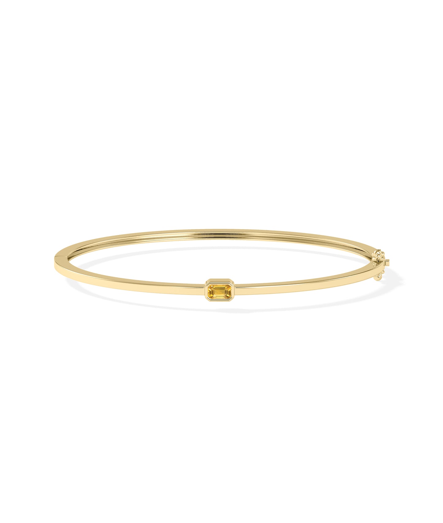 Birthstone Bezel Set Bangle