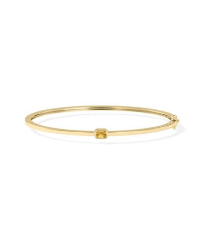 Birthstone Bezel Set Bangle