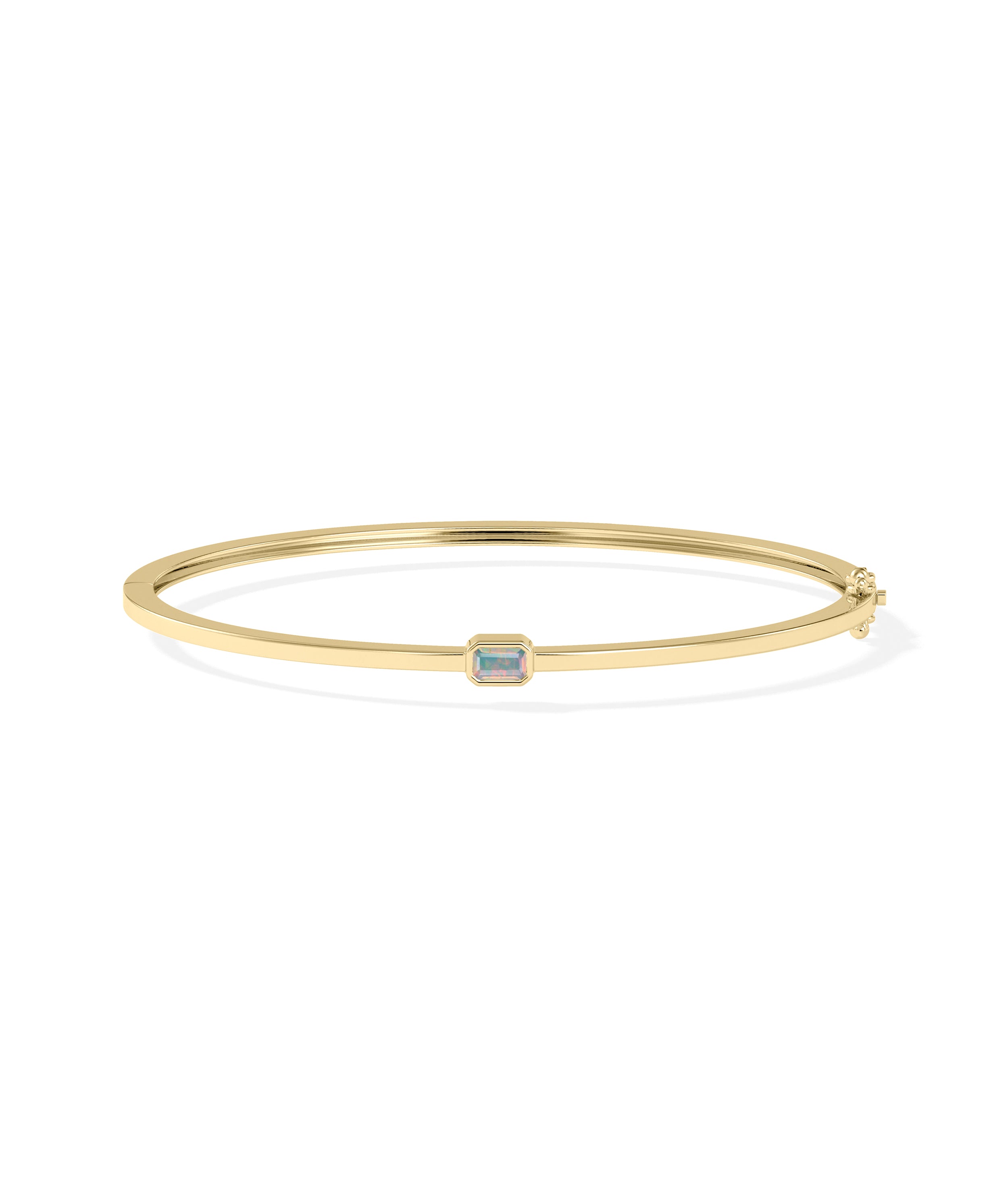 Birthstone Bezel Set Bangle | Diamond Bangles 