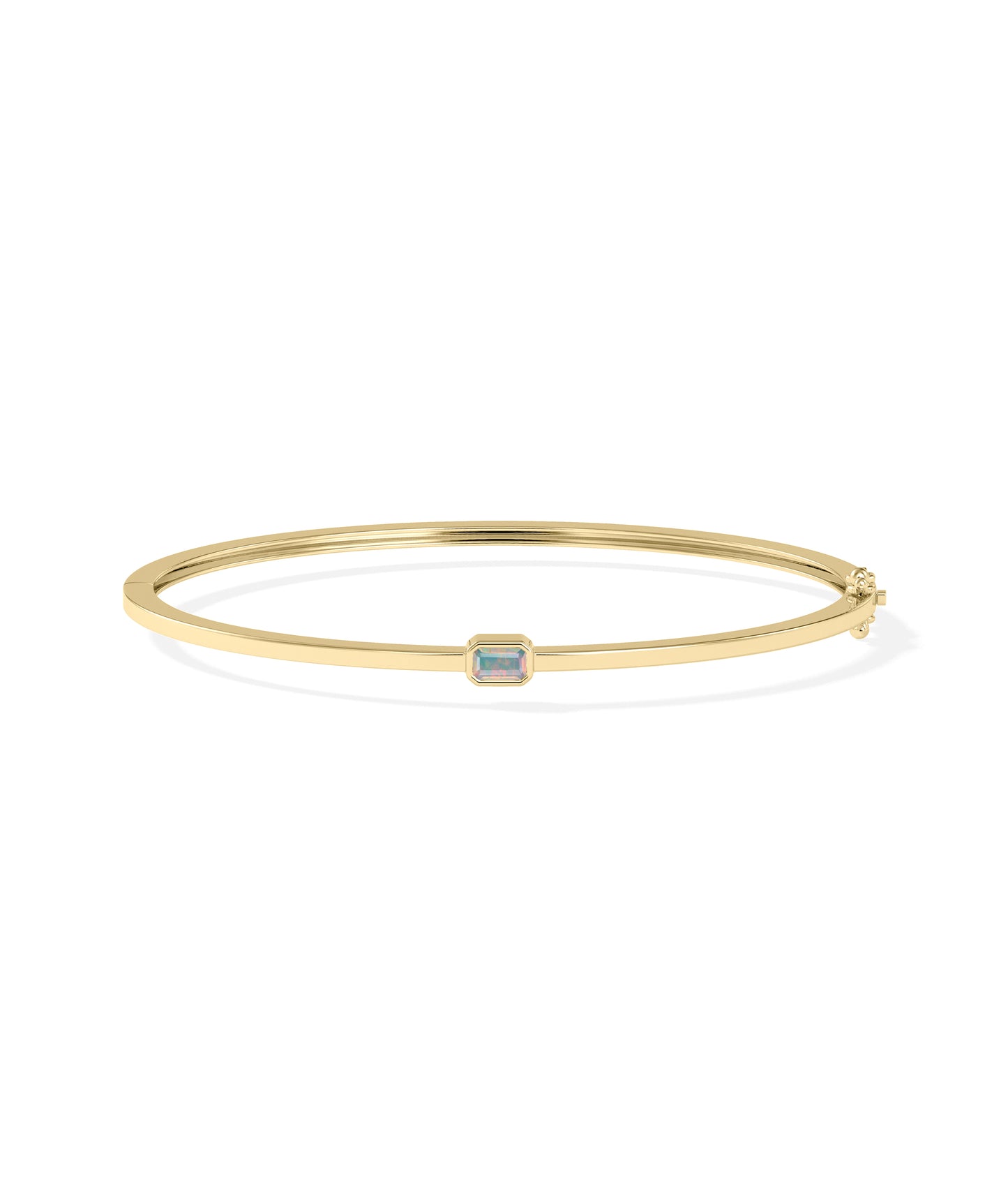 Birthstone Bezel Set Bangle | Diamond Bangles 