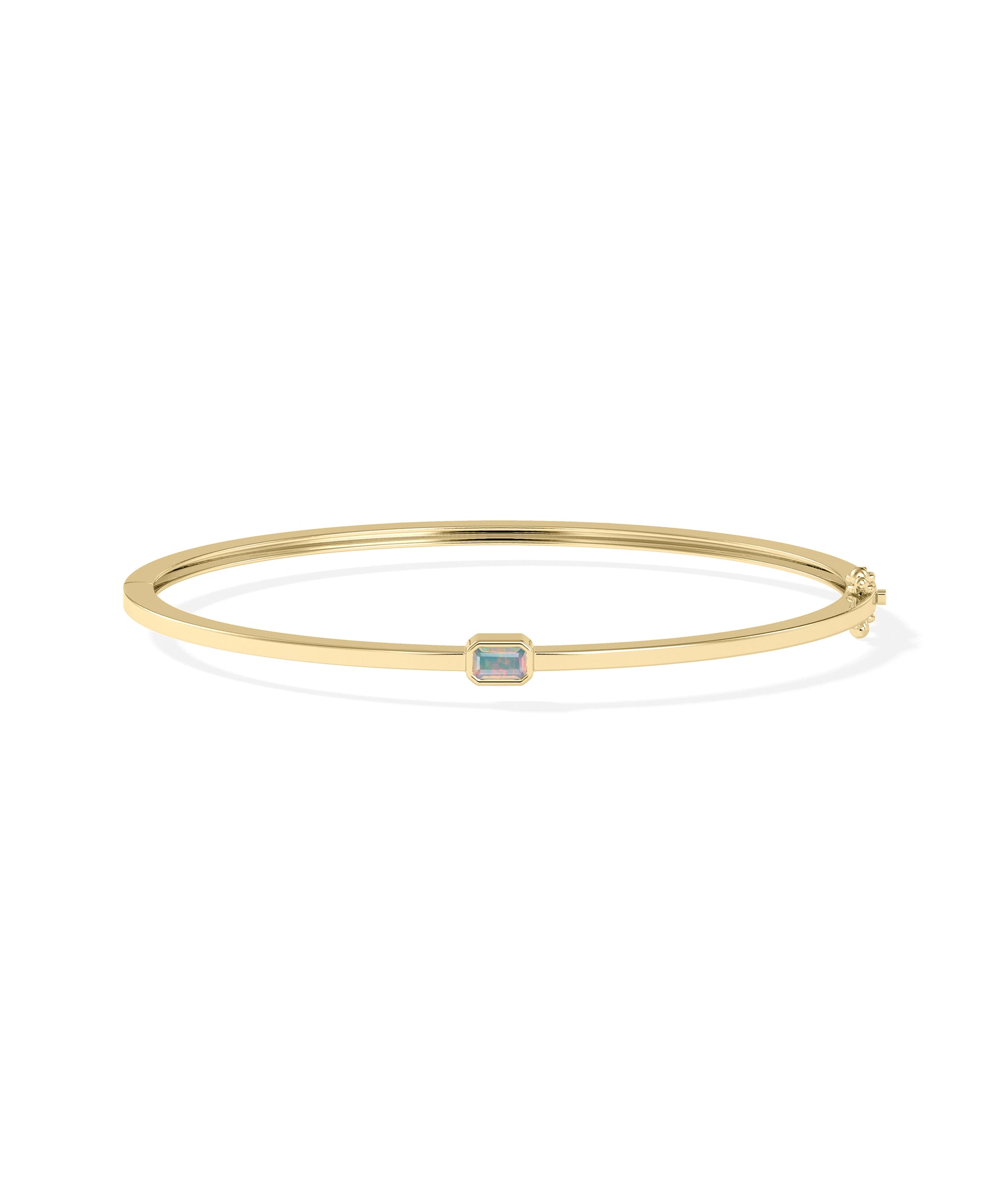 Birthstone Bezel Set Bangle | Diamond Bangles 