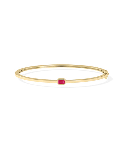 Birthstone Bezel Set Bangle | Diamond Bangles 