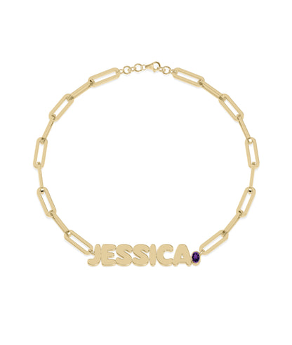 Birthstone Initials Bracelet | Buy Diamond Bracelets