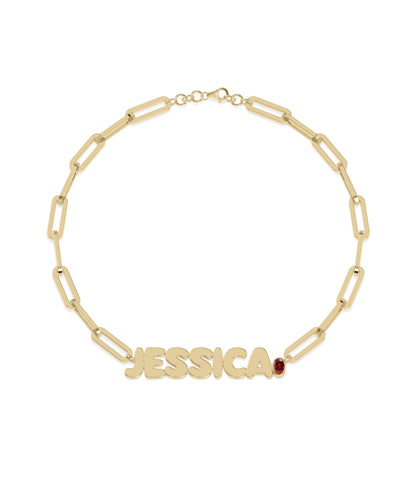 Birthstone Initials Bracelet | Buy Diamond Bracelets