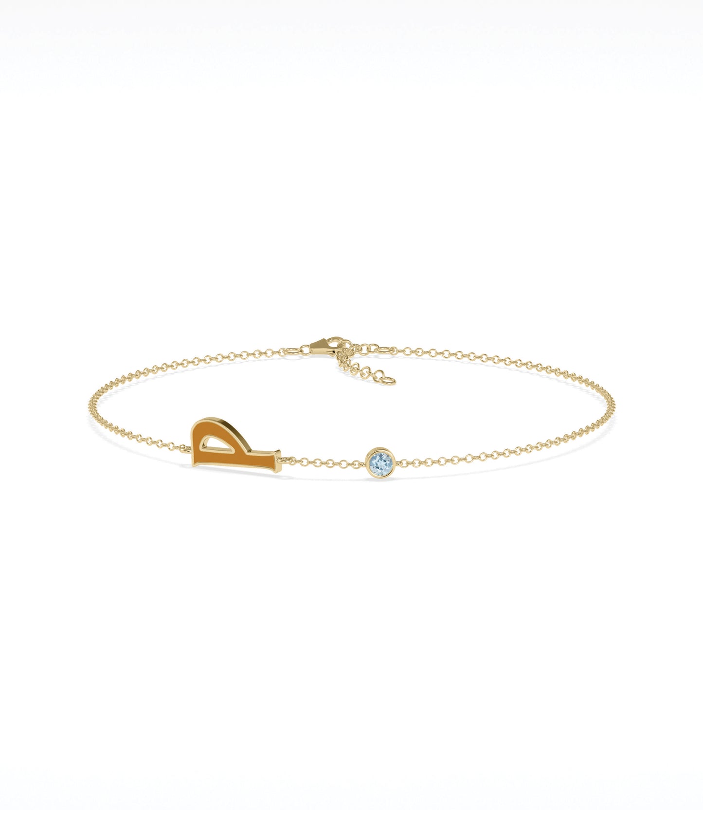 Enamel Initial Birthstone Bracelet - Everyday Jewelry