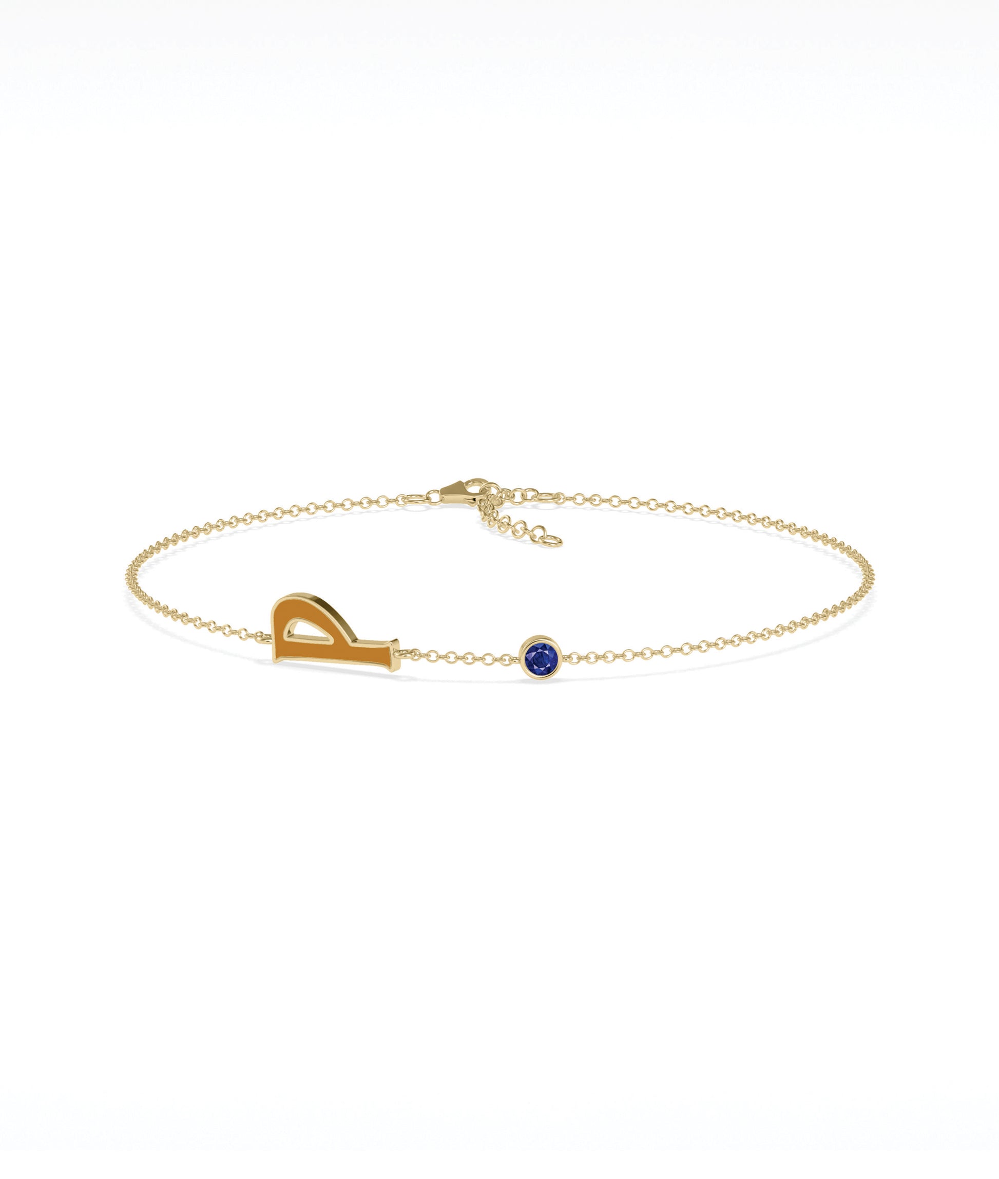 Enamel Initial Birthstone Bracelet - Everyday Jewelry