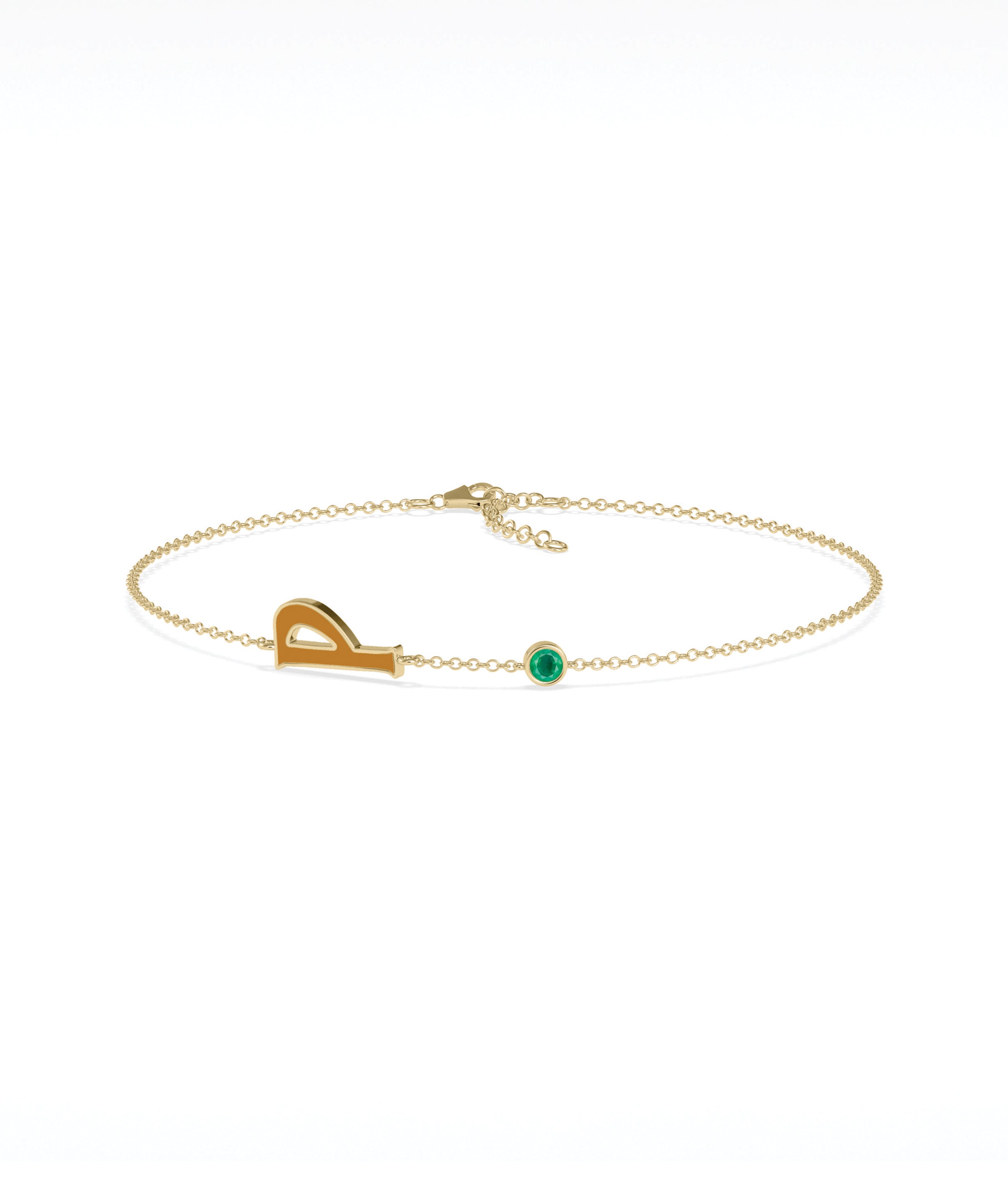 Enamel Initial Birthstone Bracelet - Everyday Jewelry