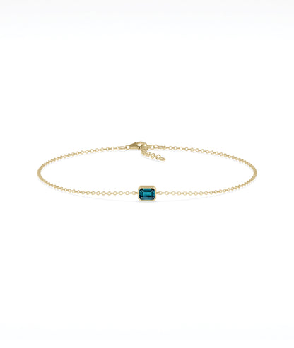 Bezel Set Birthstone Bracelet | Diamond Bracelet