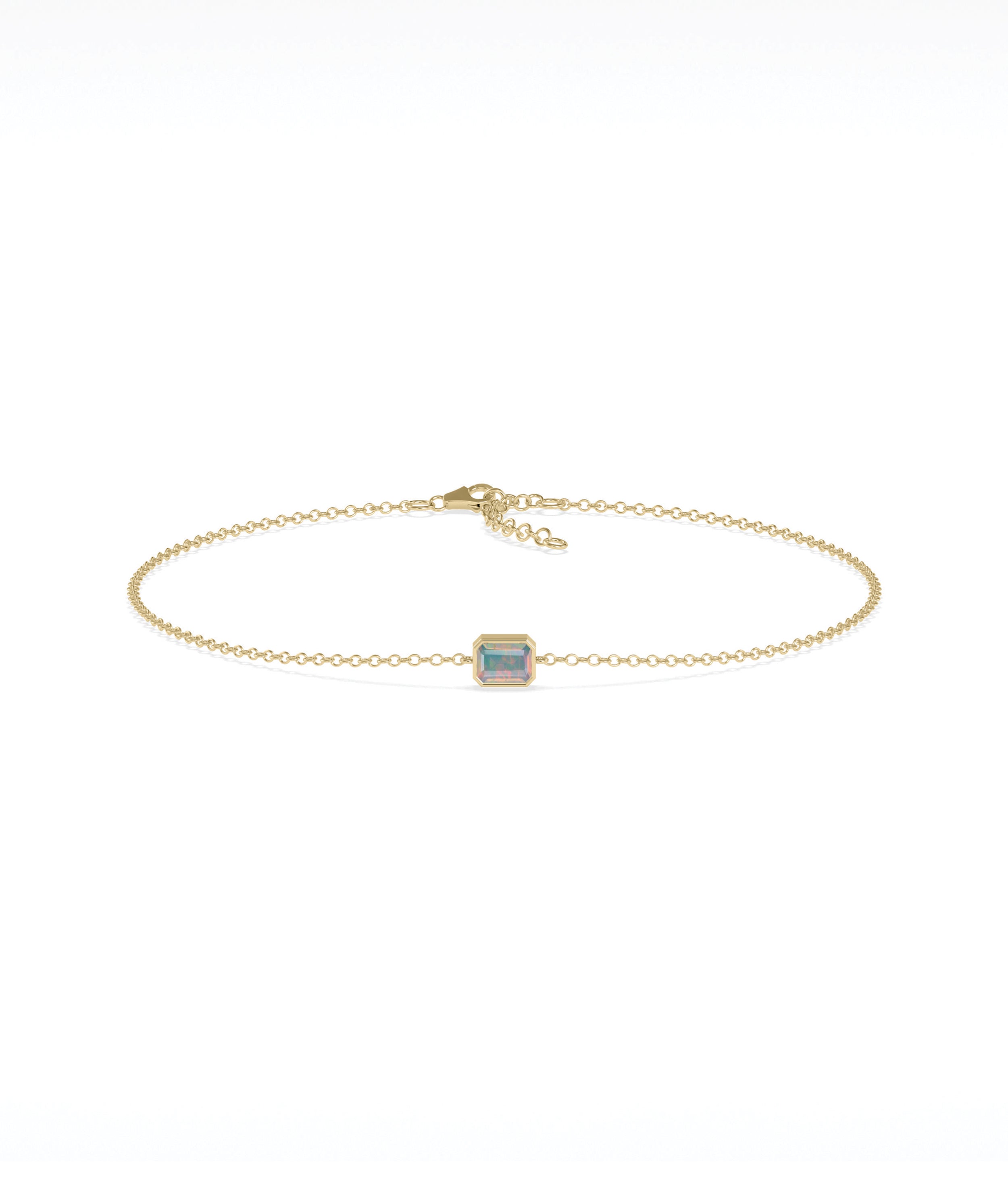 Bezel Set Birthstone Bracelet