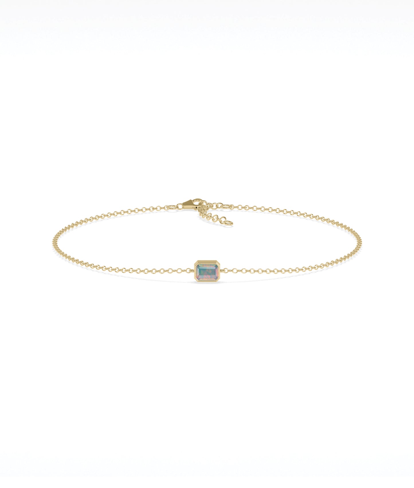 Bezel Set Birthstone Bracelet