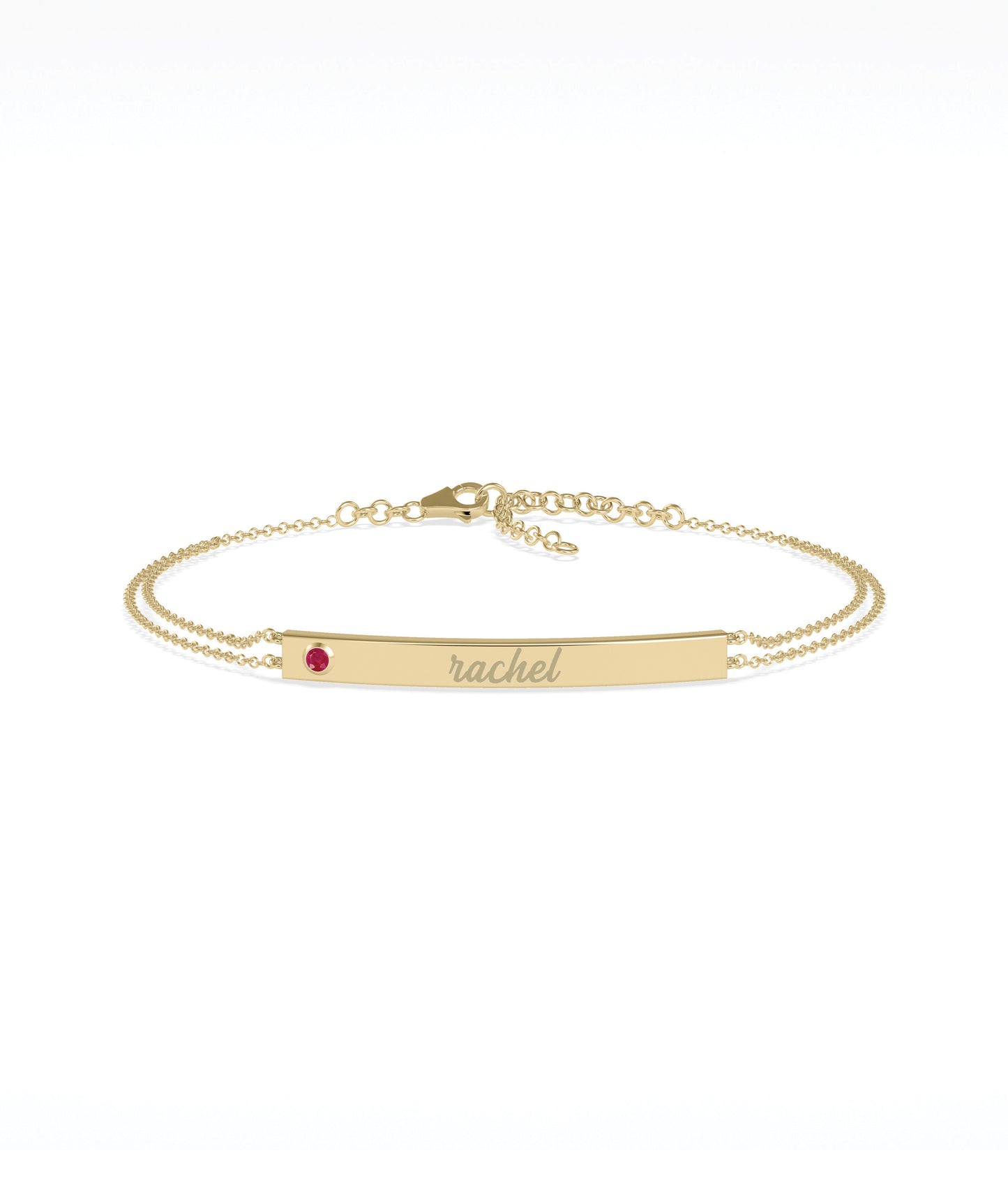 Birthstone Name Plate Bracelet | Diamond Bracelets