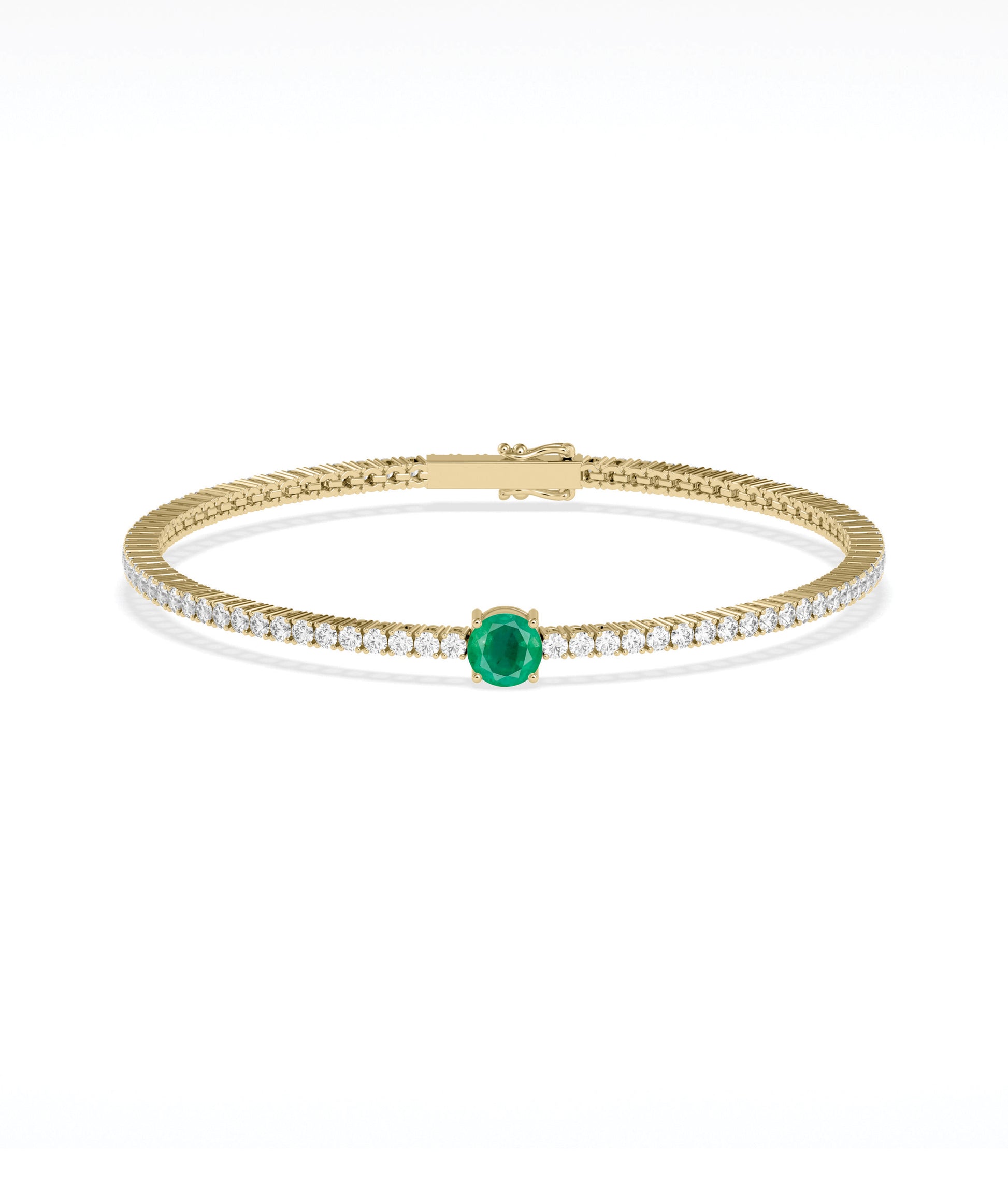 Solitaire Birthstone Diamond Tennis Bracelet- everyday jewelry 