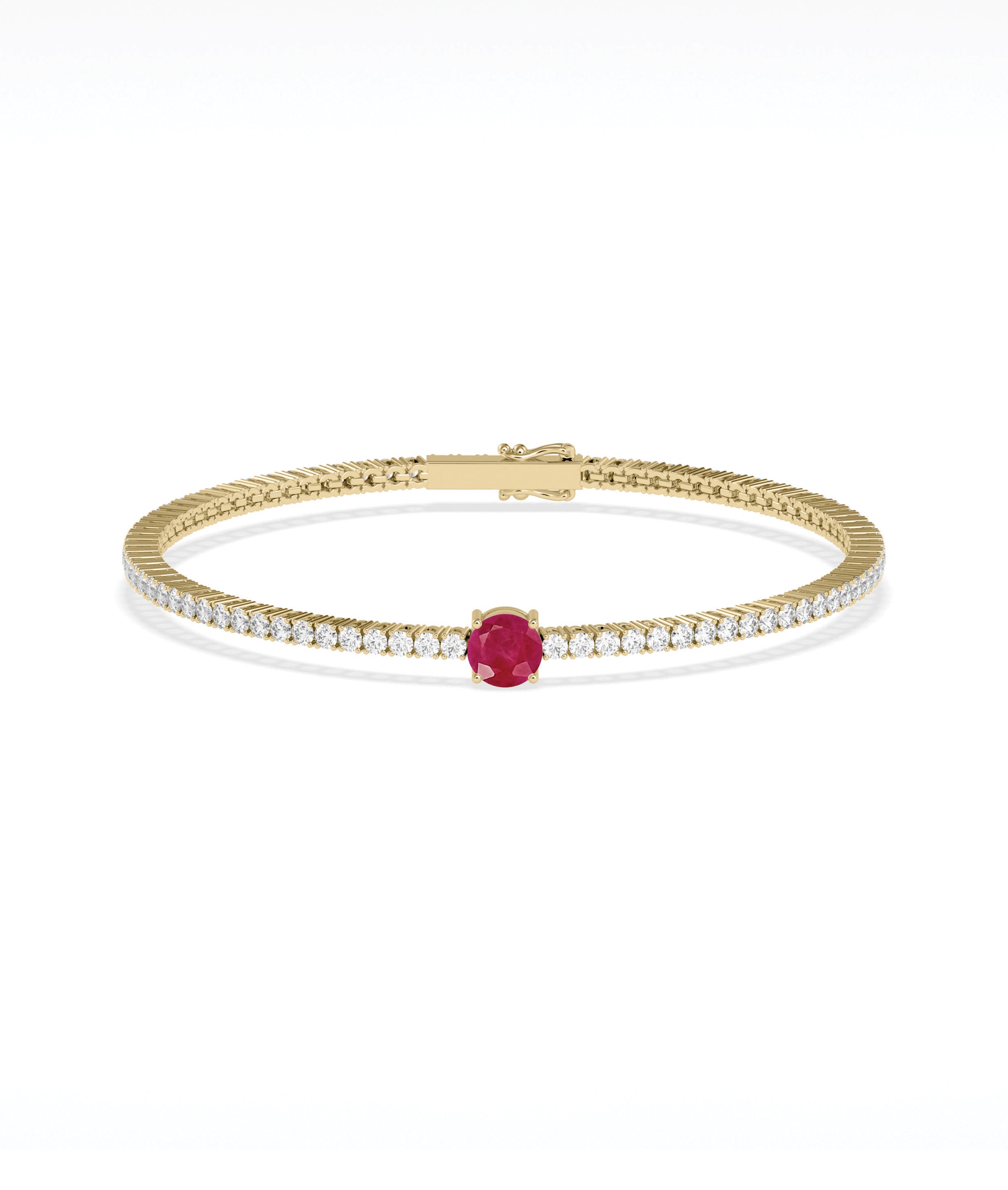 Solitaire Birthstone Diamond Tennis Bracelet- everyday jewelry 